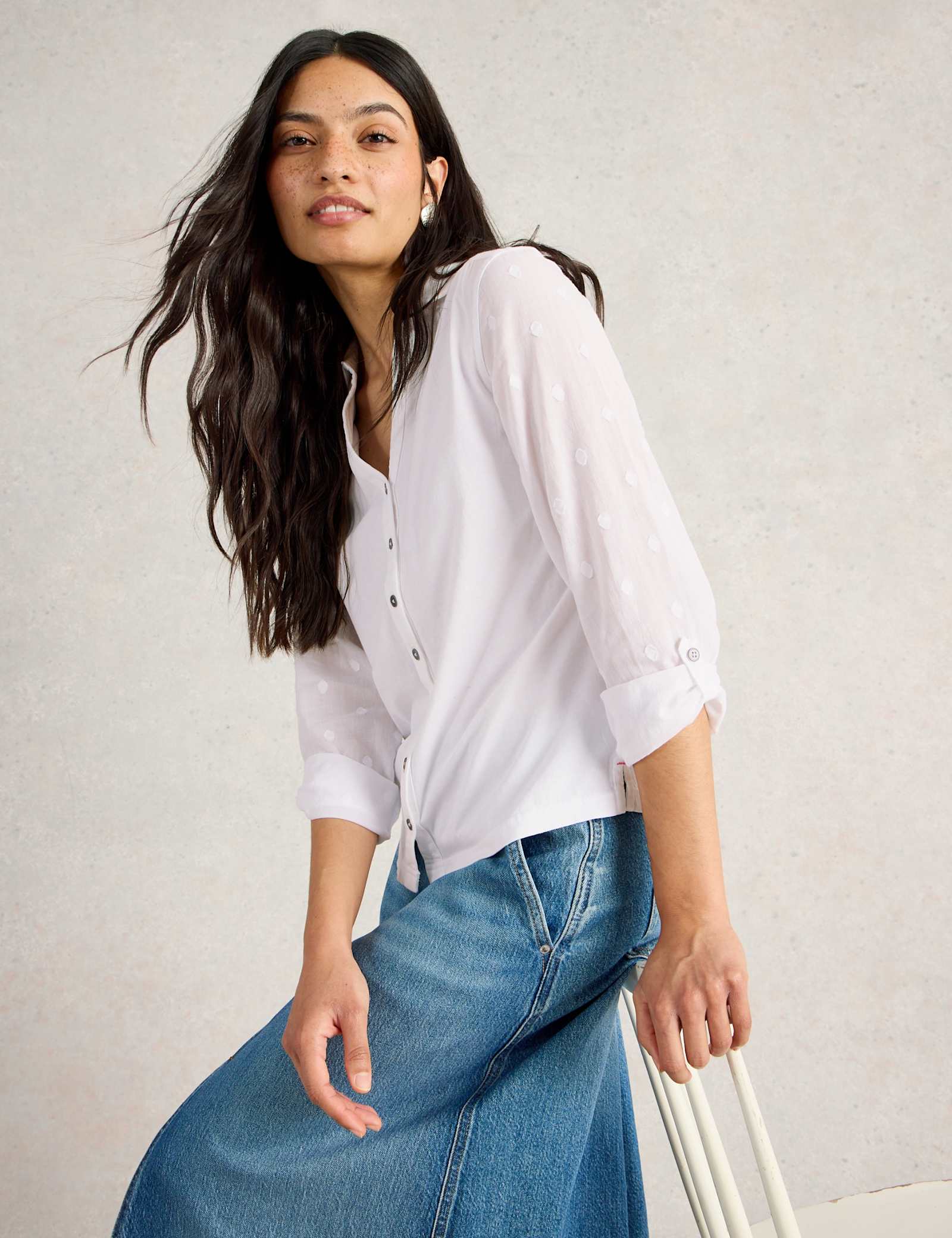 Pure Cotton Jersey Collared Shirt - image 4