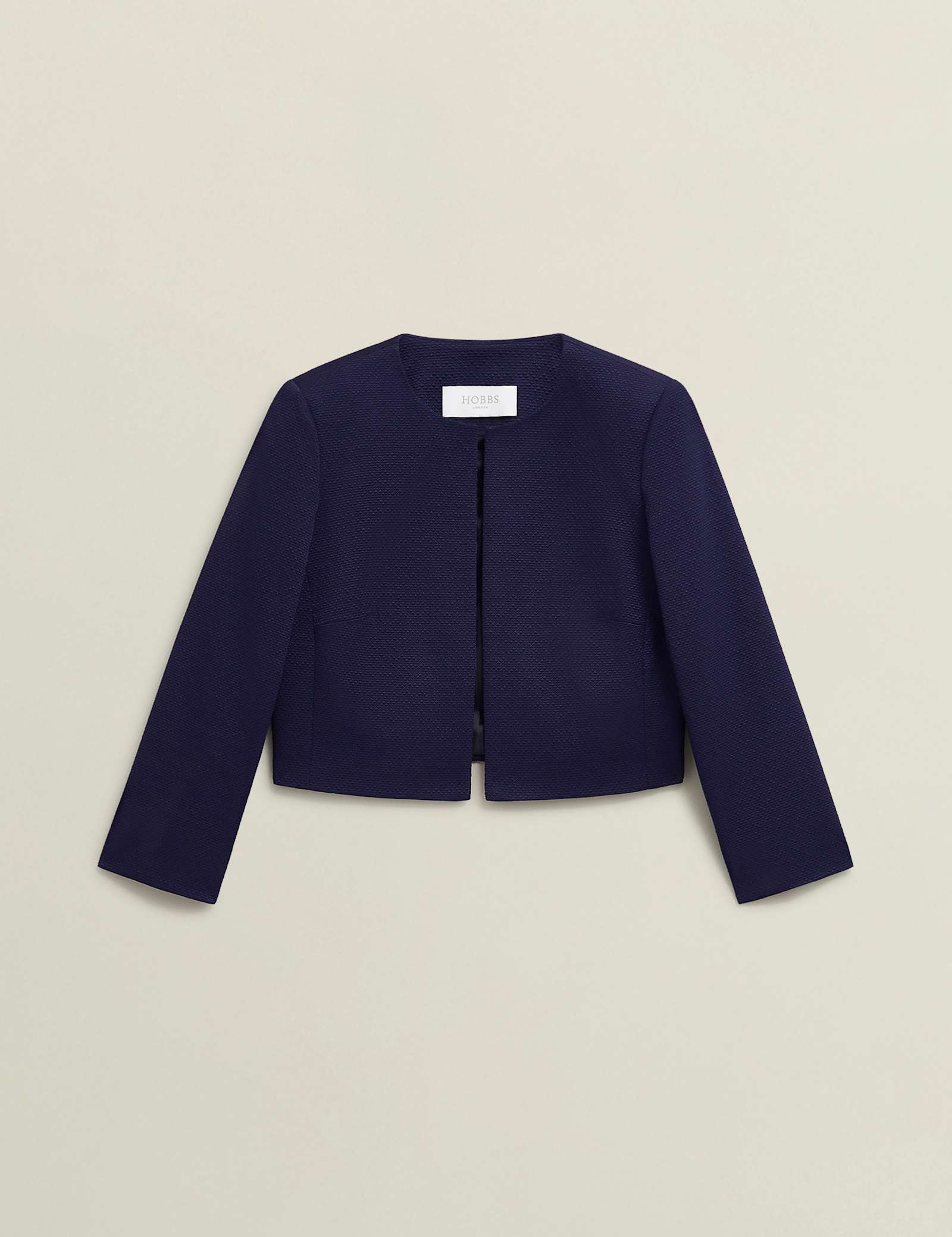 Collarless Cropped Jacket - image 1