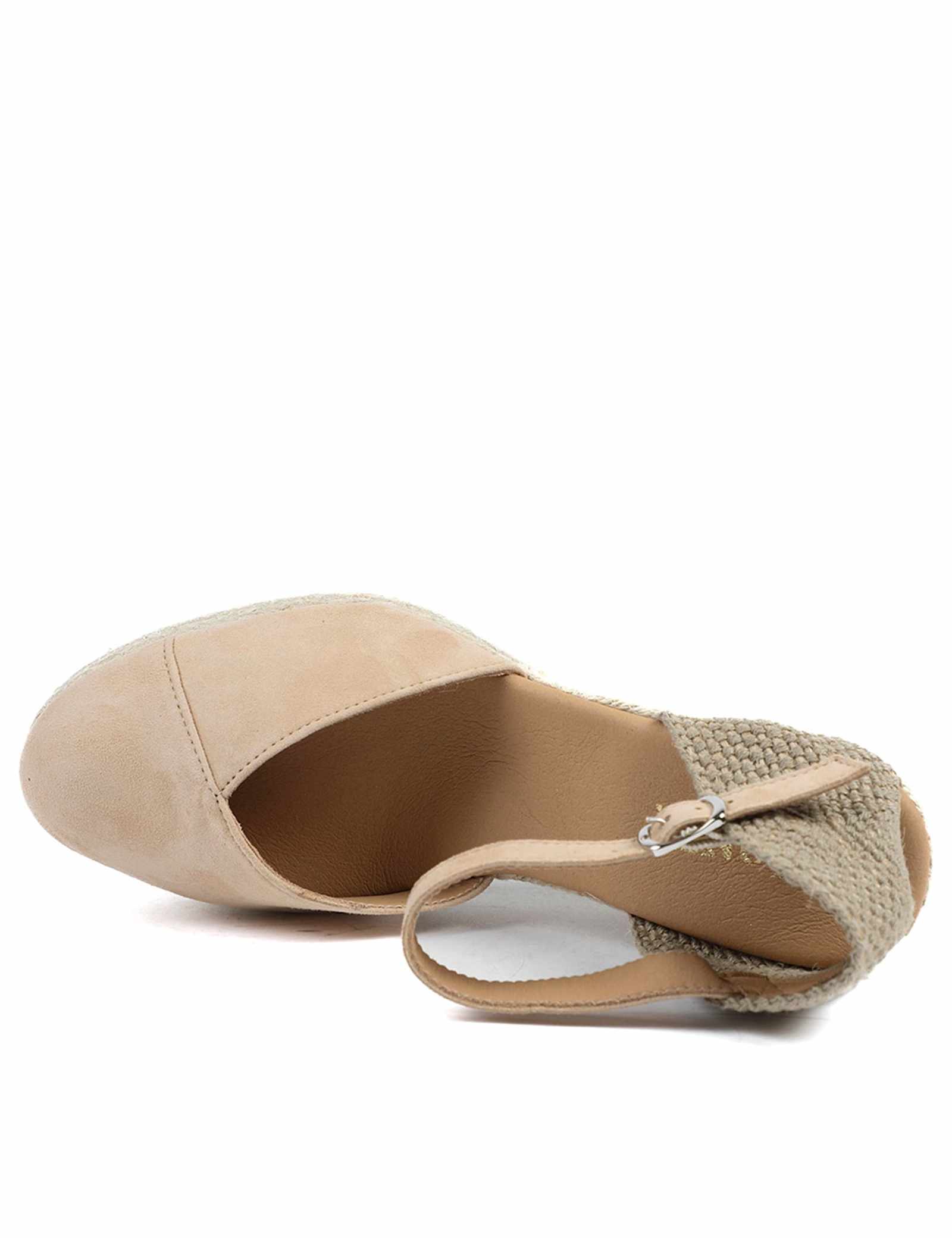 Suede Ankle Strap Wedge Espadrilles - image 3