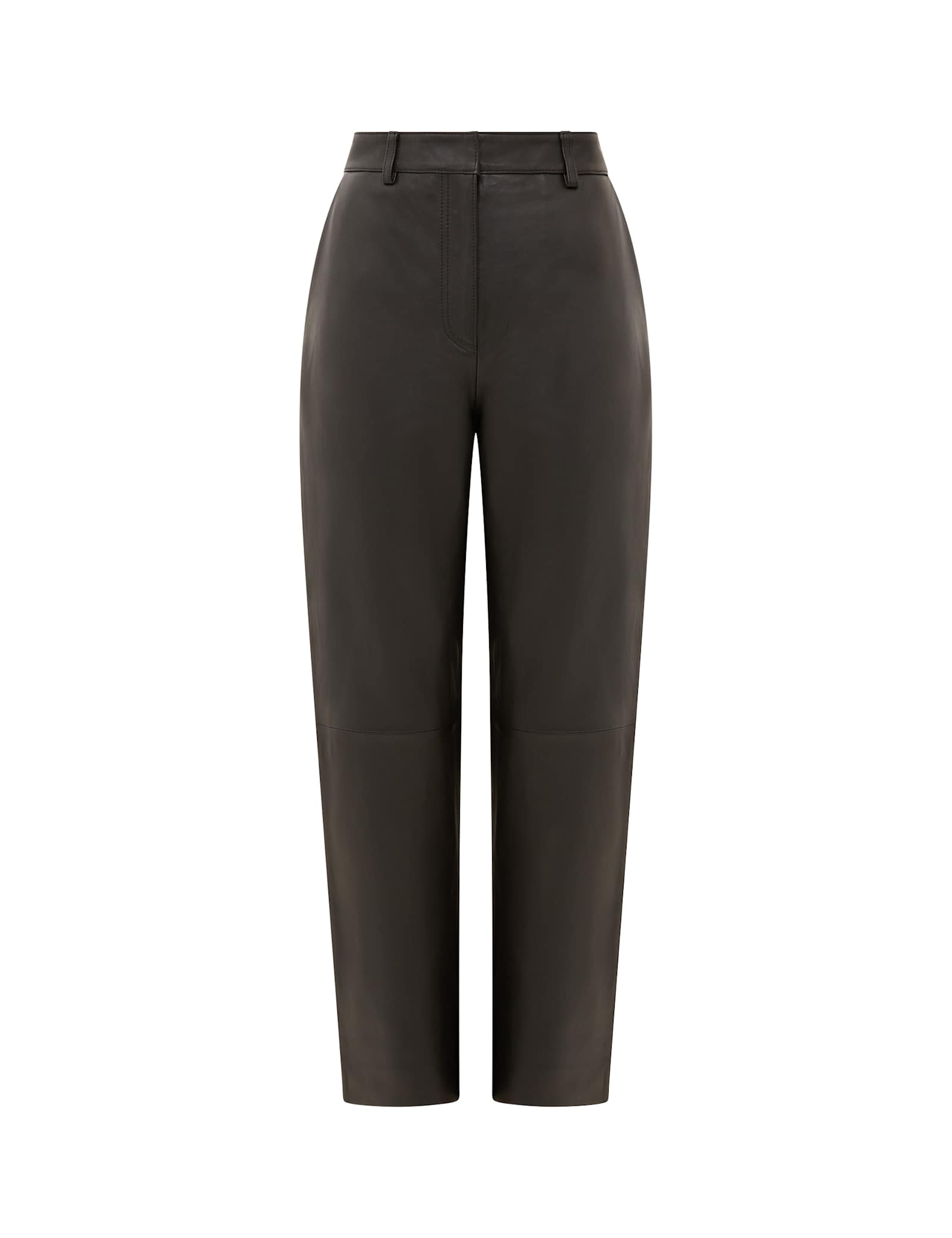 Leather Tapered Ankle Grazer Trousers - image 1