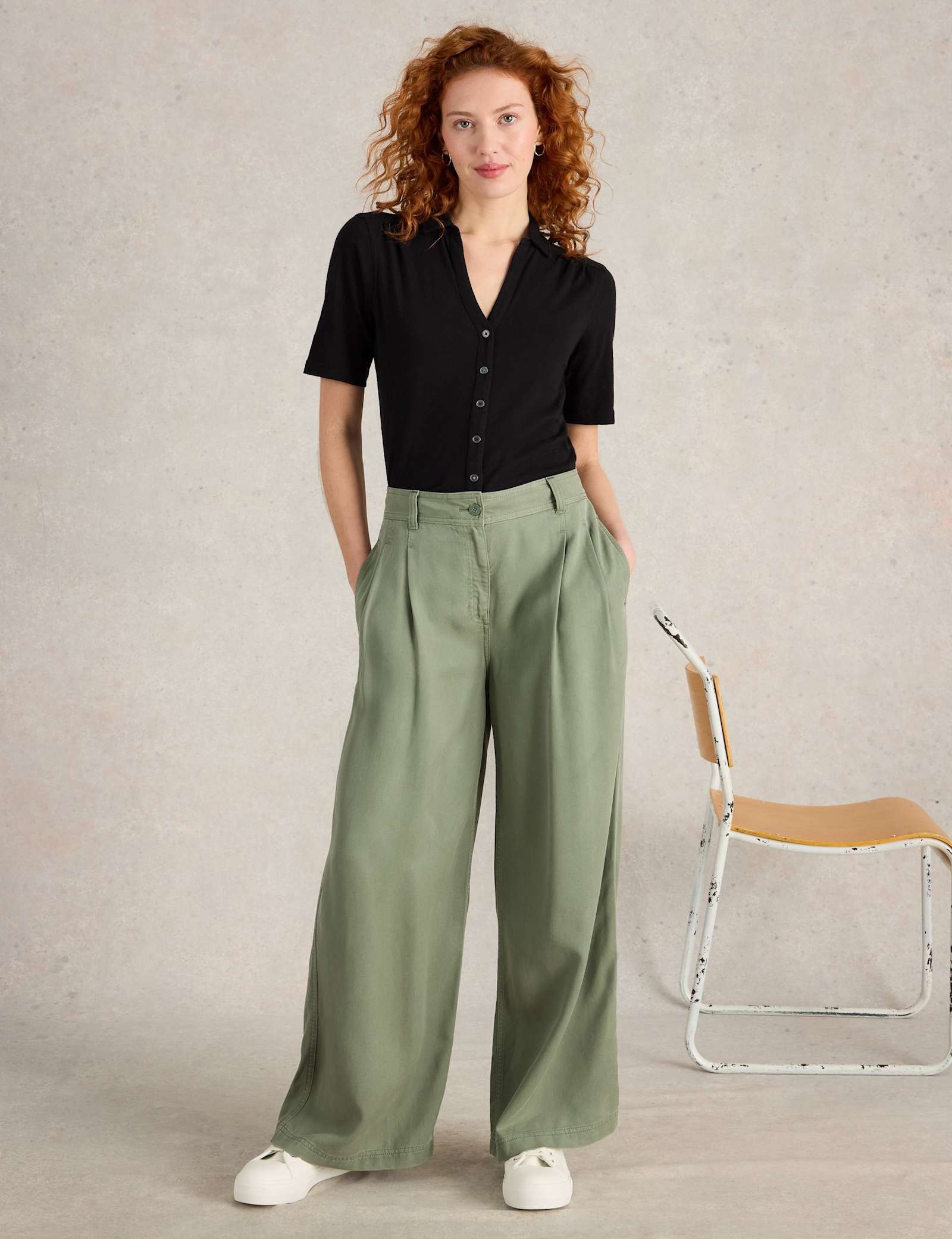 Pure Cotton Jersey Collared Top - image 4