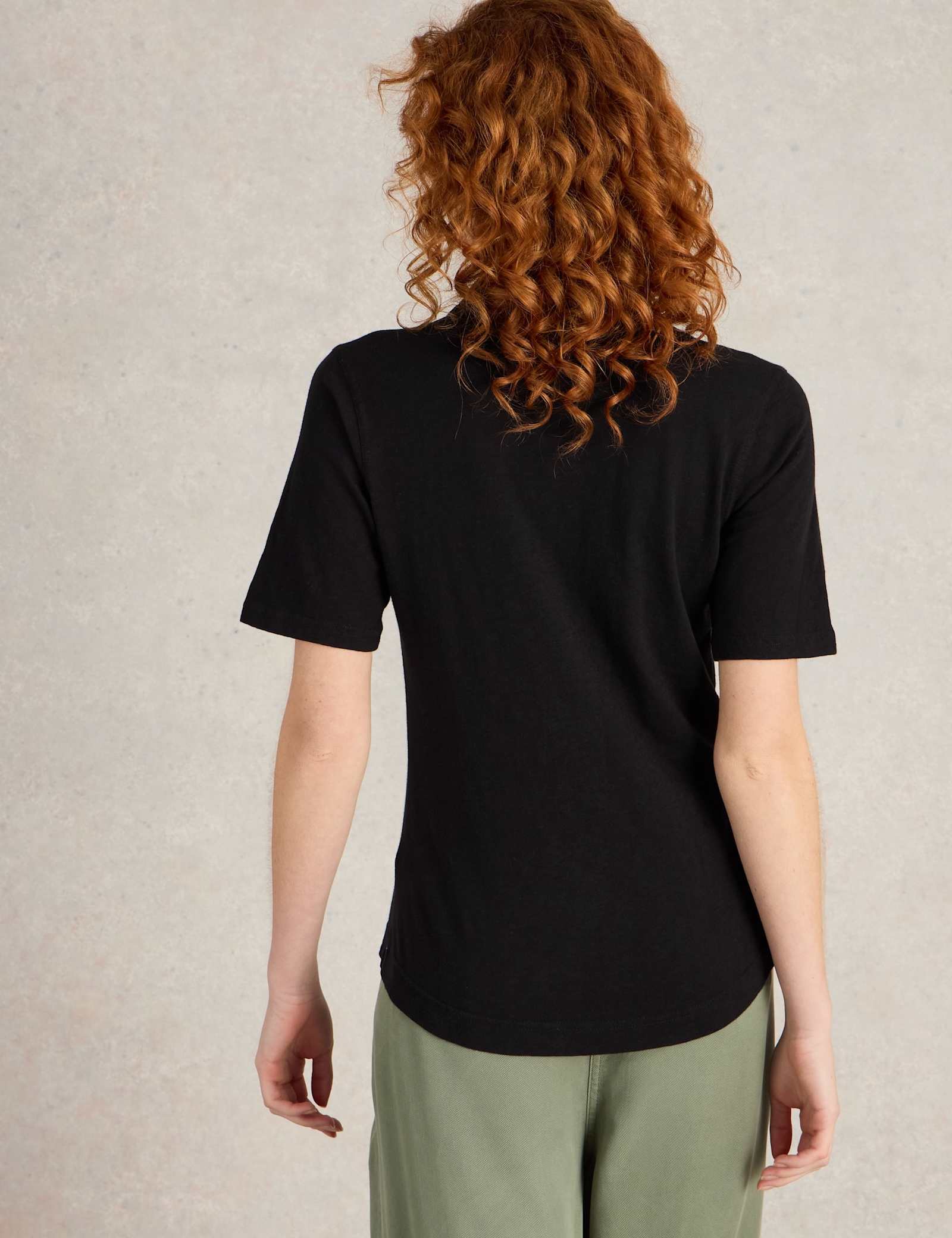 Pure Cotton Jersey Collared Top - image 3