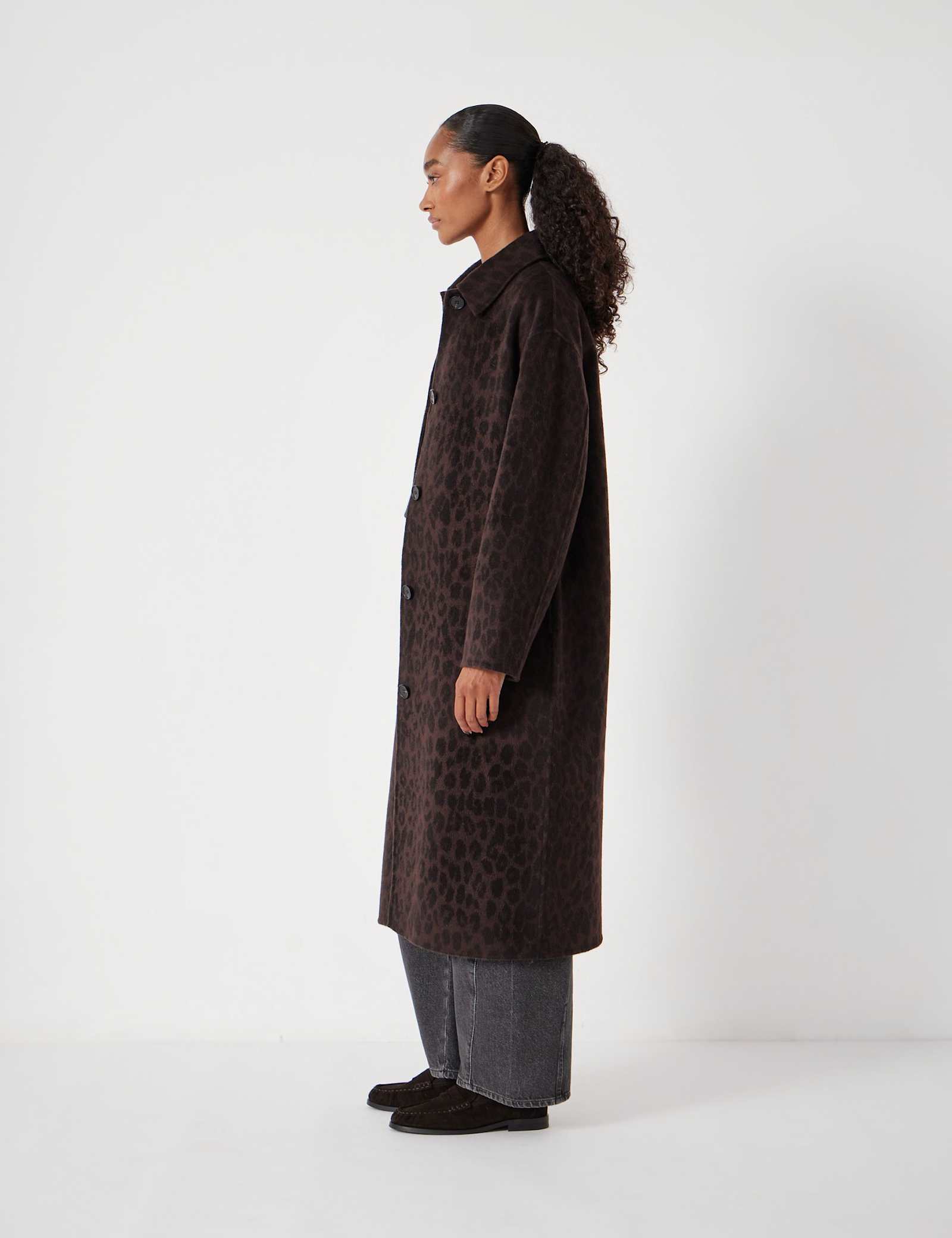 Pure Wool Leopard Print Double Faced Coat - image 5
