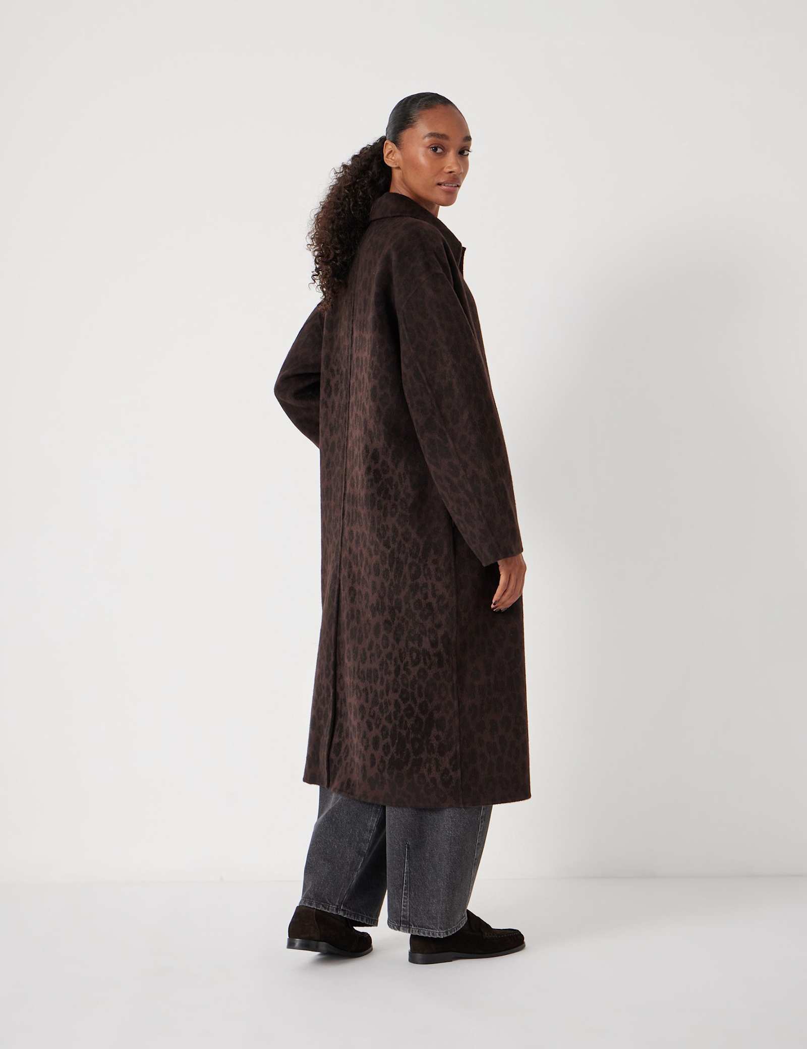 Pure Wool Leopard Print Double Faced Coat - image 4