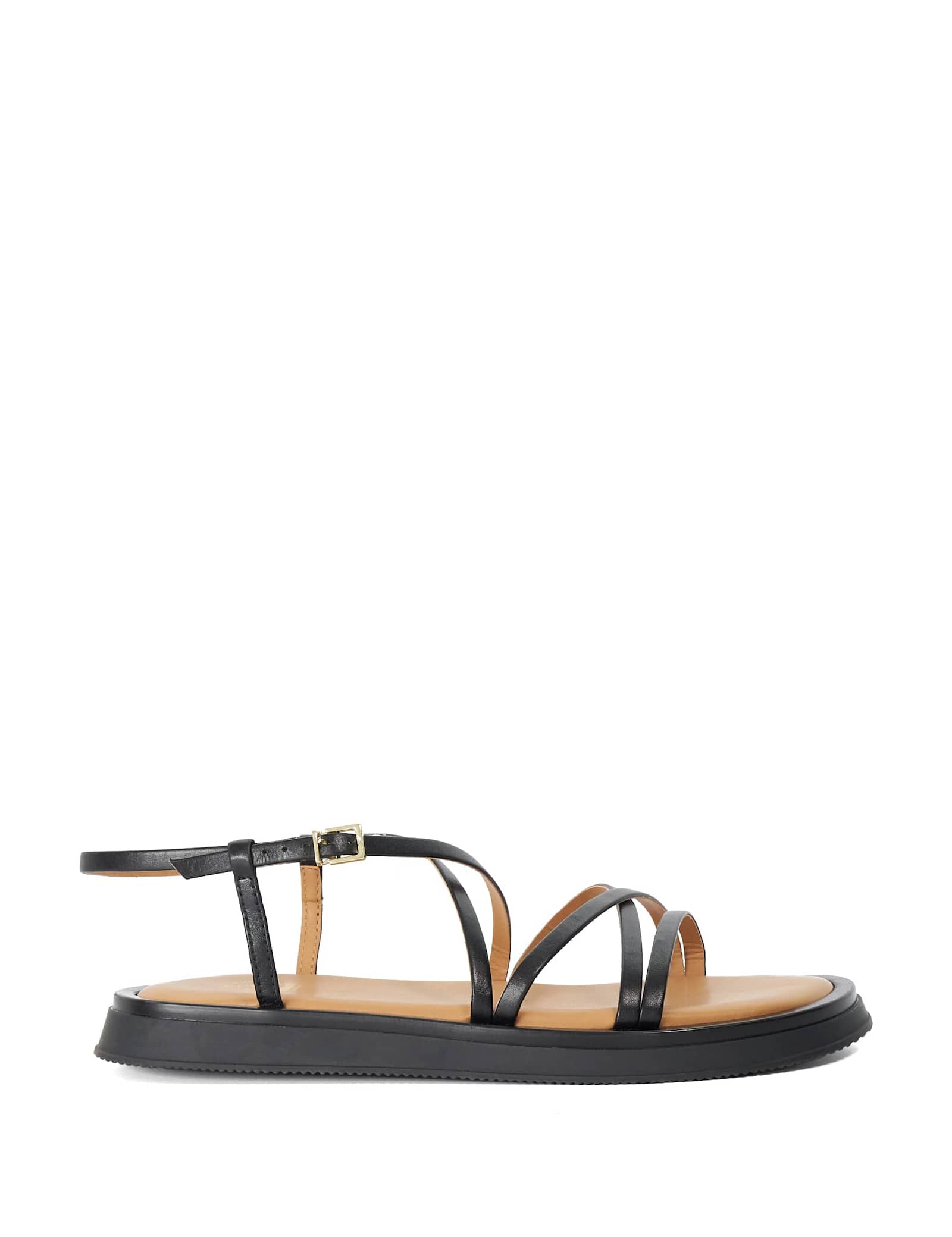 Leather Tubular Strappy Footbed Sandals - image 2