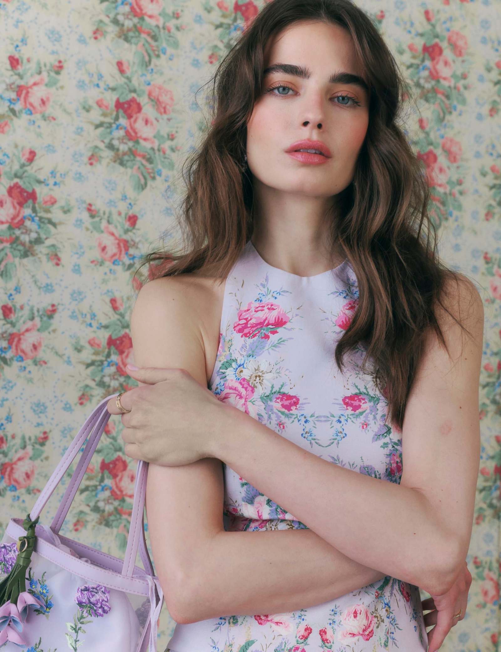 Cotton Rich Floral Halter Neck Mini Dress - image 4