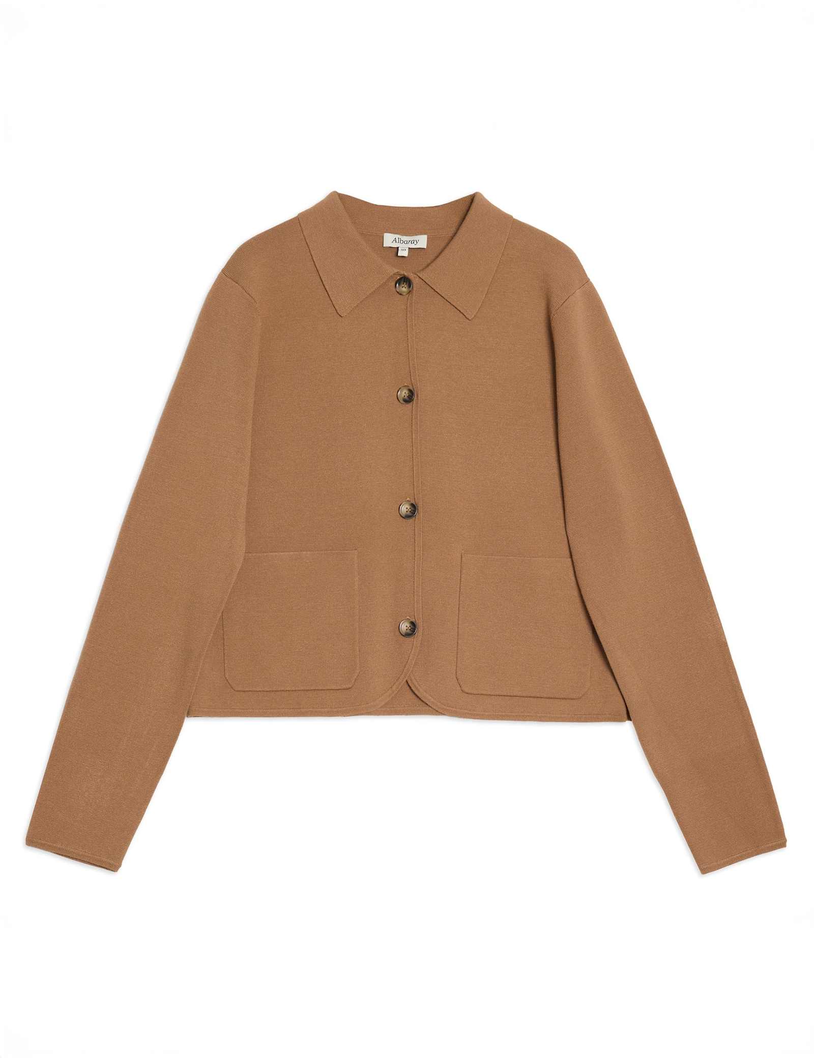 Collared Short Knitted Jacket - image 1