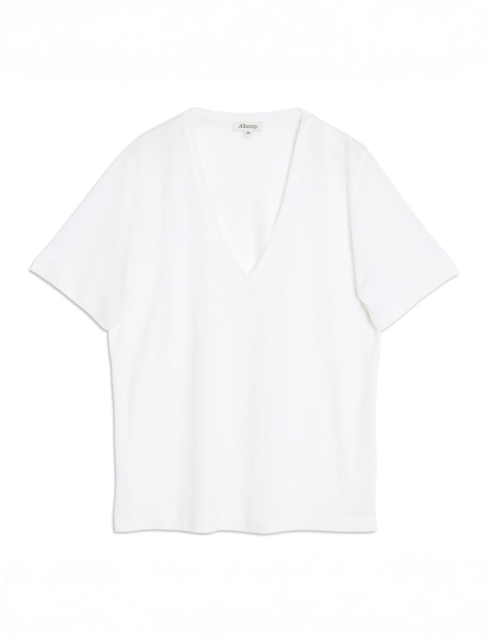 Linen Blend V-Neck T-Shirt - image 2