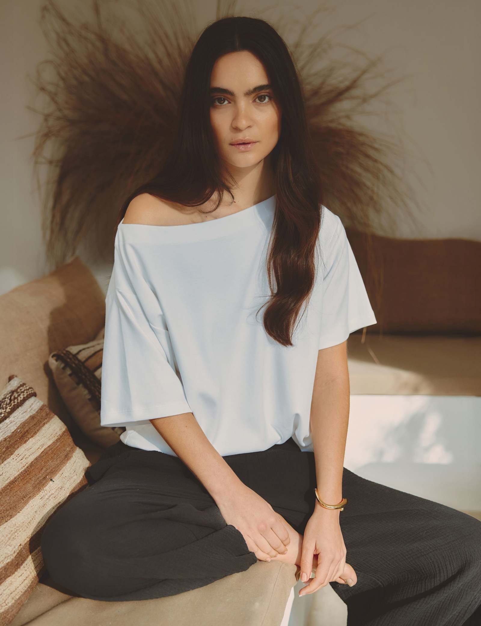 Pure Cotton Off The Shoulder T-Shirt - image 2