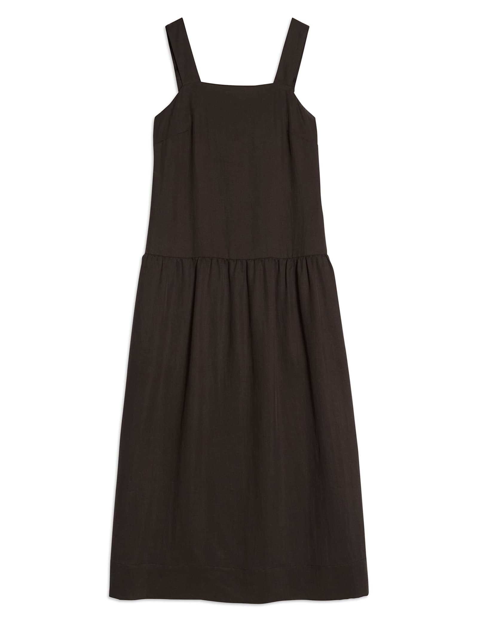 Lyocell Rich Square Neck Maxi Waisted Dress - image 1