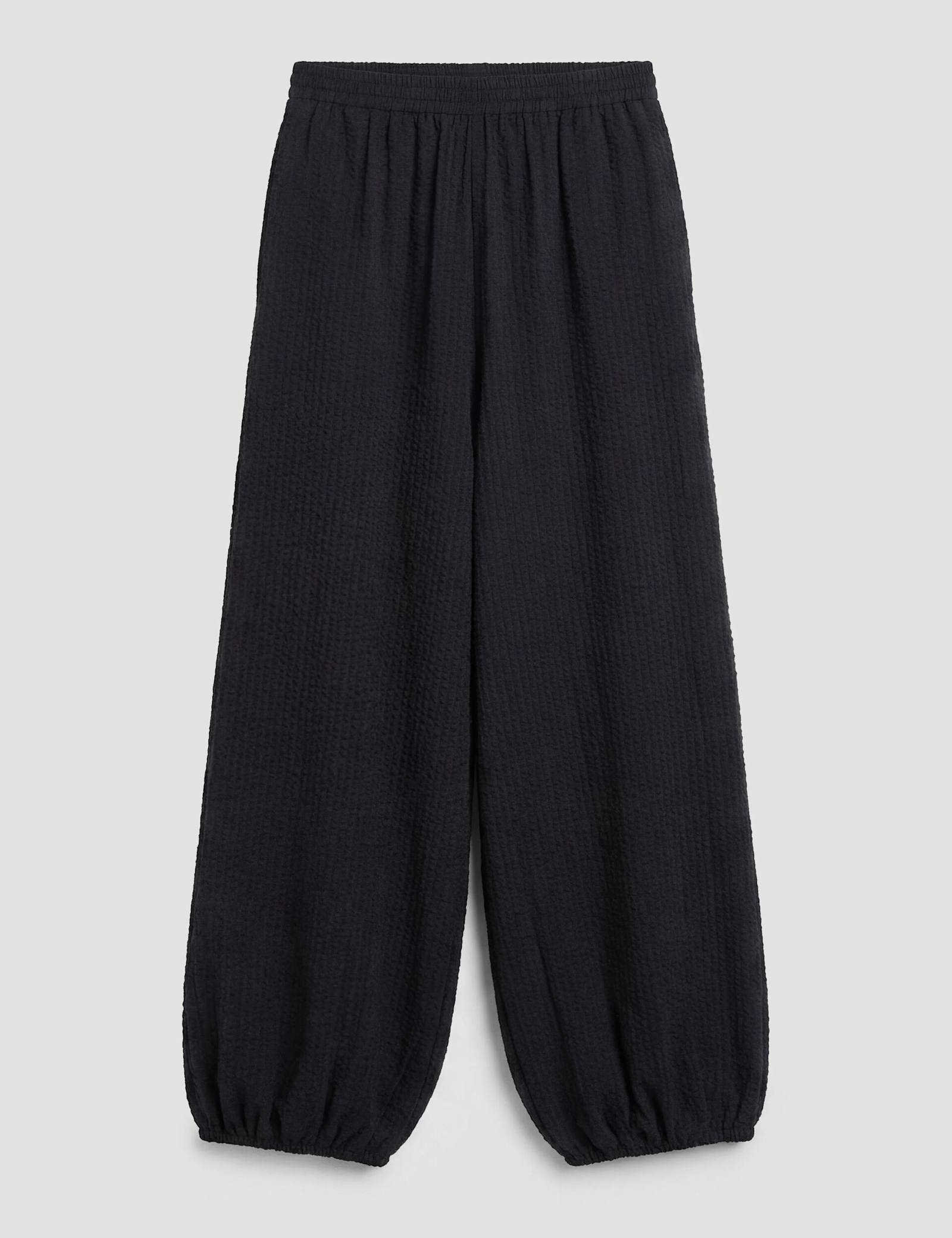 Pure Cotton Seersucker Balloon Trousers - image 1