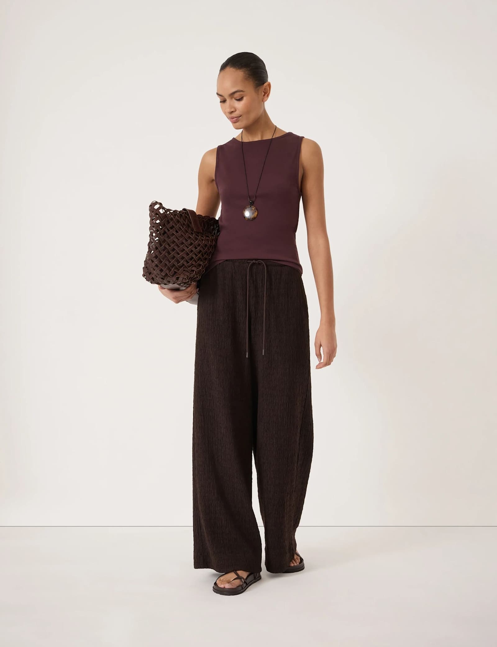 Cotton Rich Jersey Wide Leg Trousers - image 5
