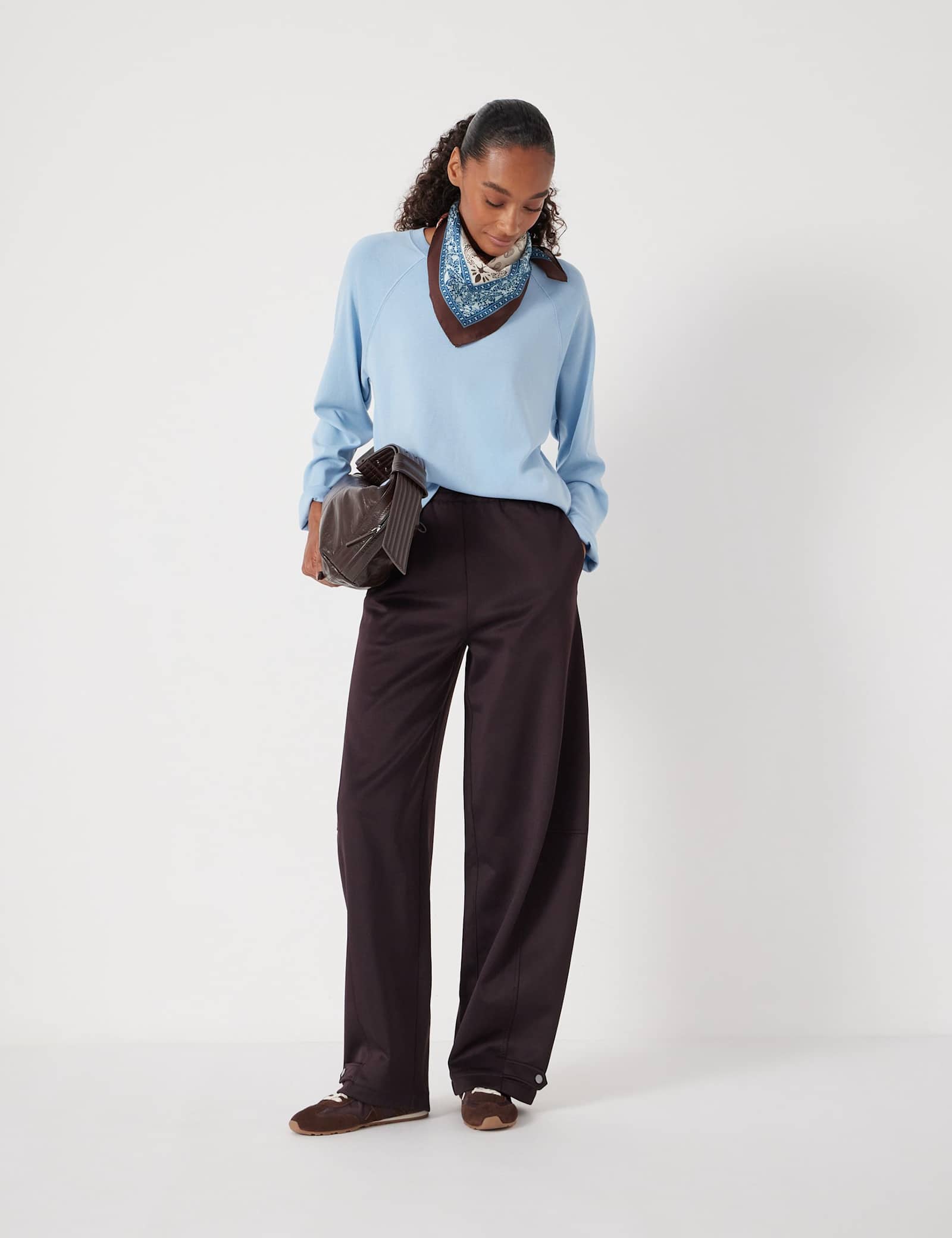 Cotton Blend Barrel Leg Joggers - image 2