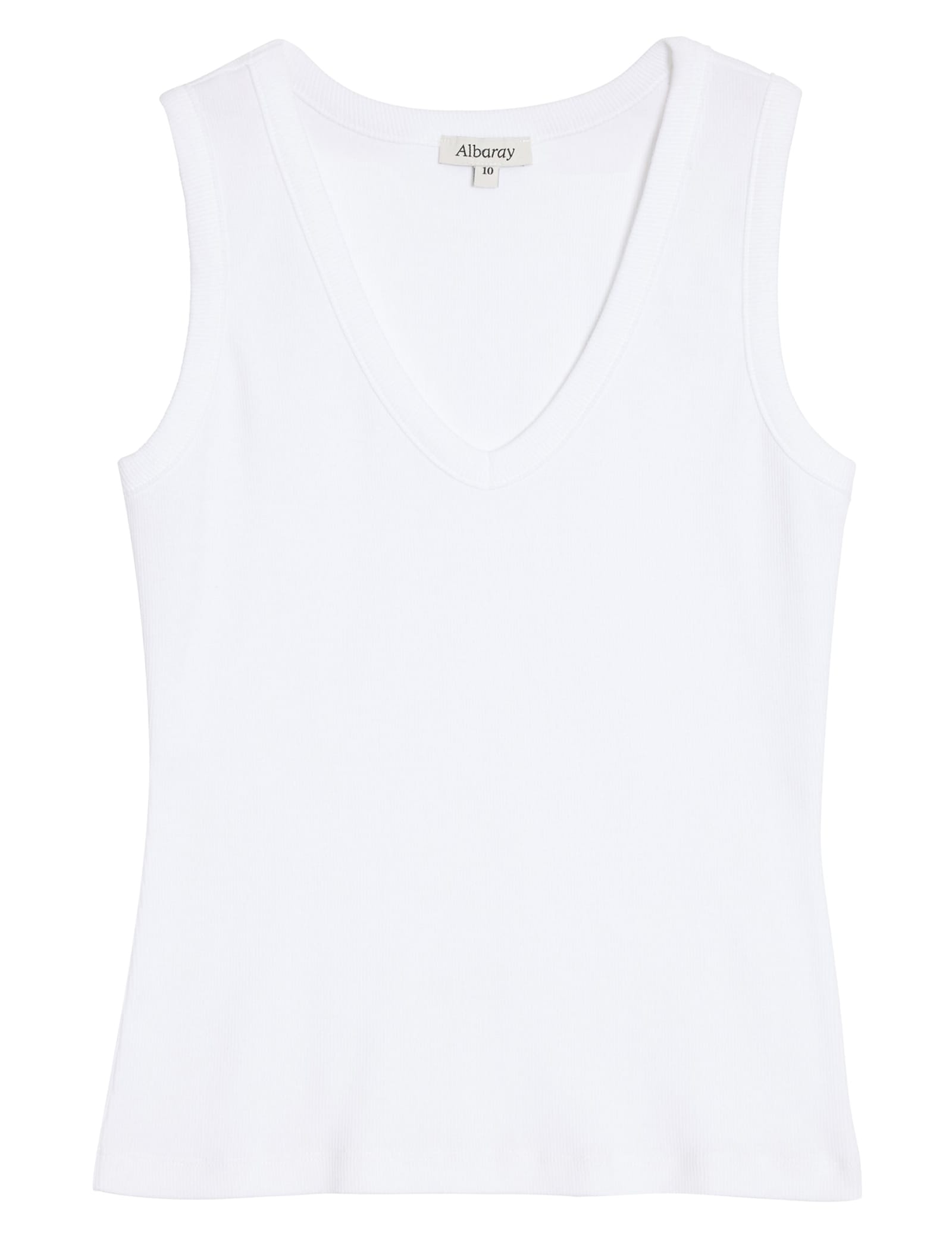 Cotton Rich Ribbed V-Neck Vest - image 1