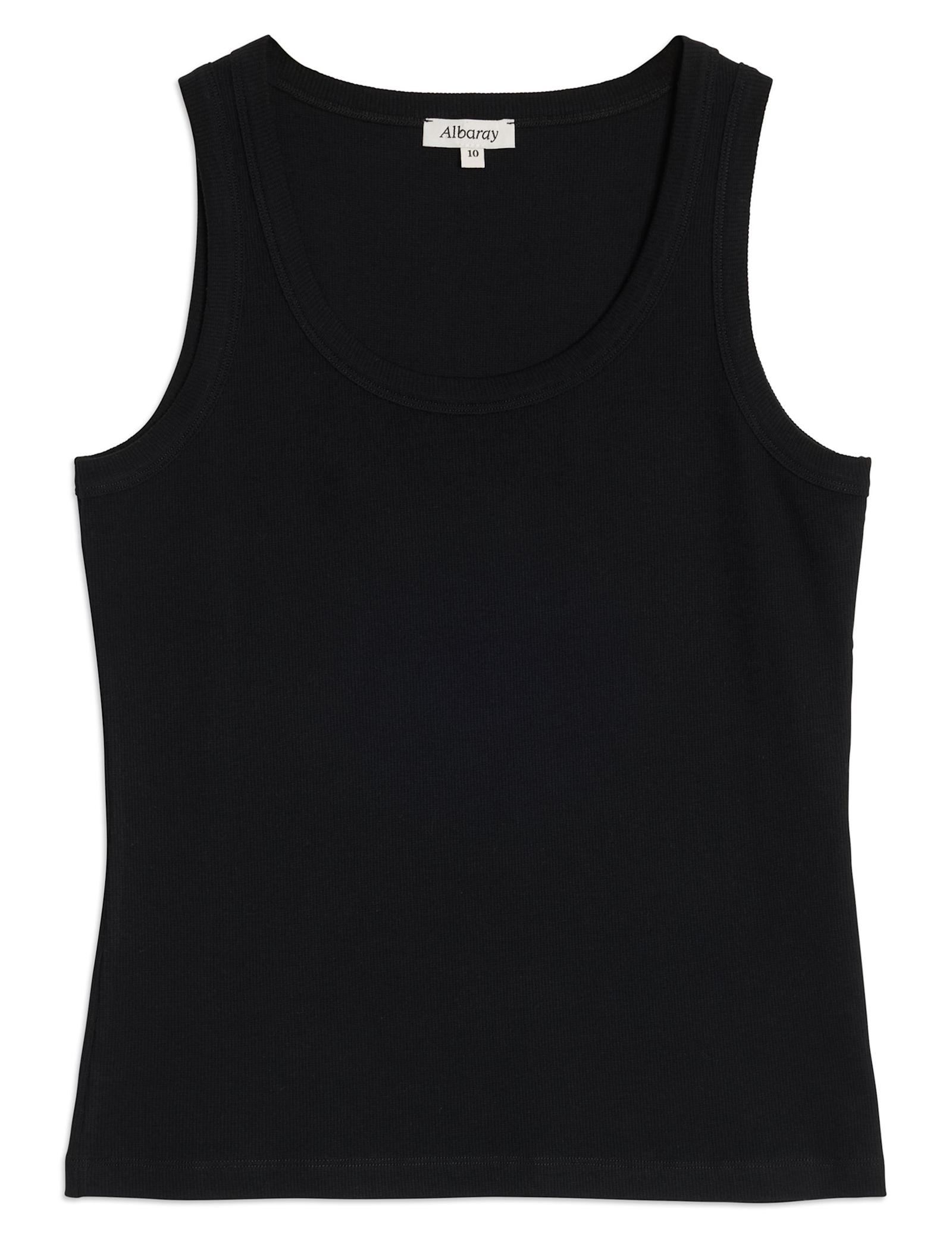 Cotton Rich Ribbed Scoop Neck Vest - image 1