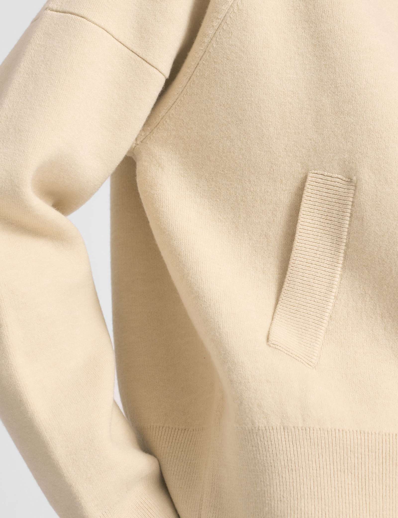 Knitted Bomber Jacket with Wool - image 3
