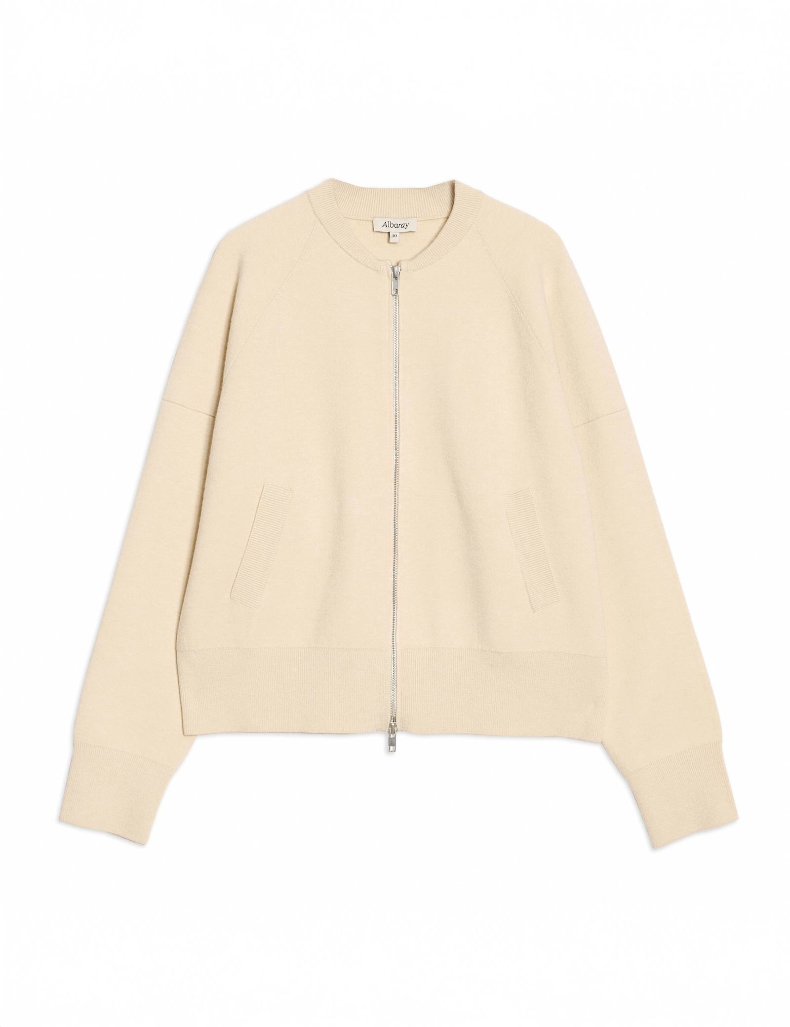 Knitted Bomber Jacket with Wool - image 1