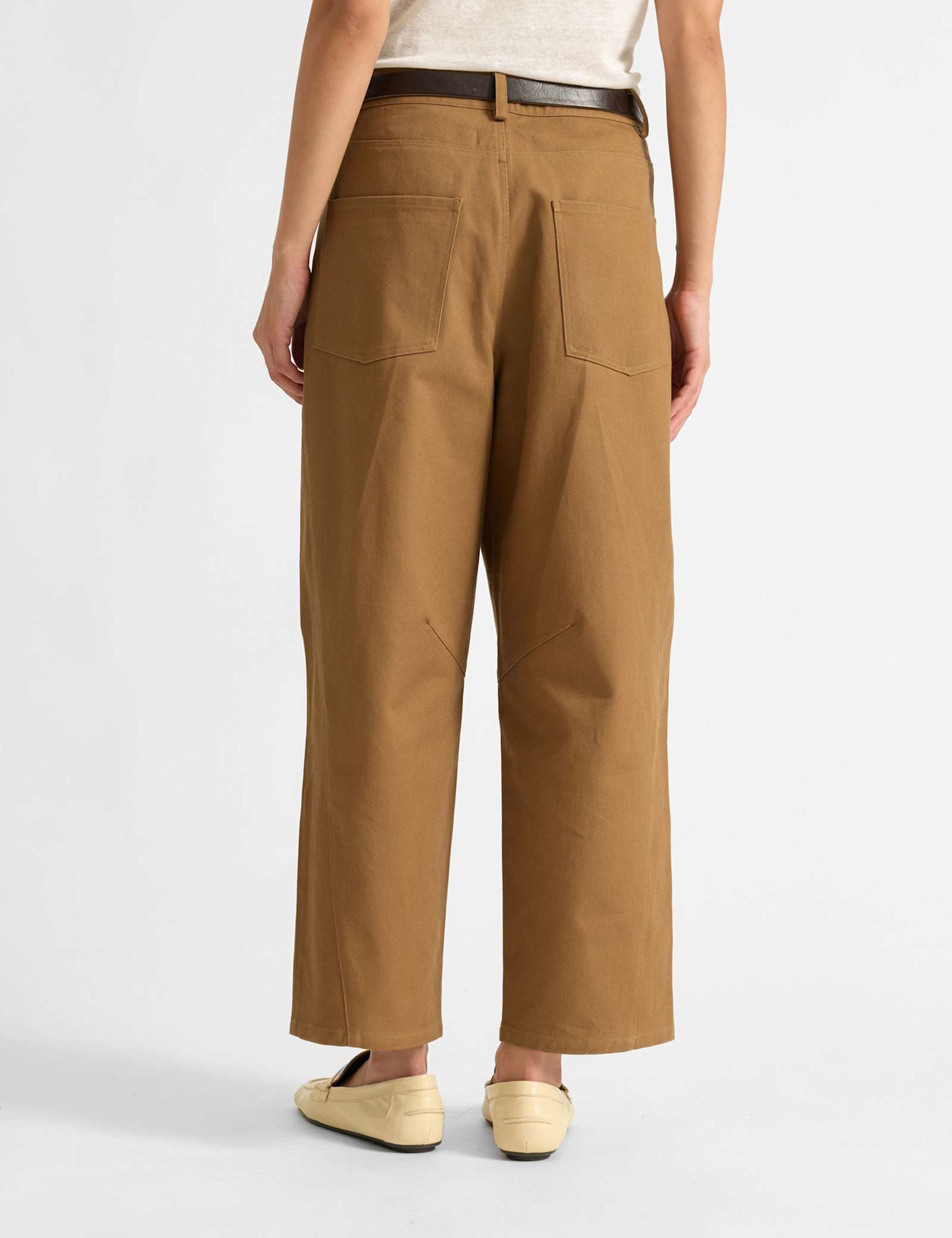 Pure Cotton Barrel Leg Trousers - image 4