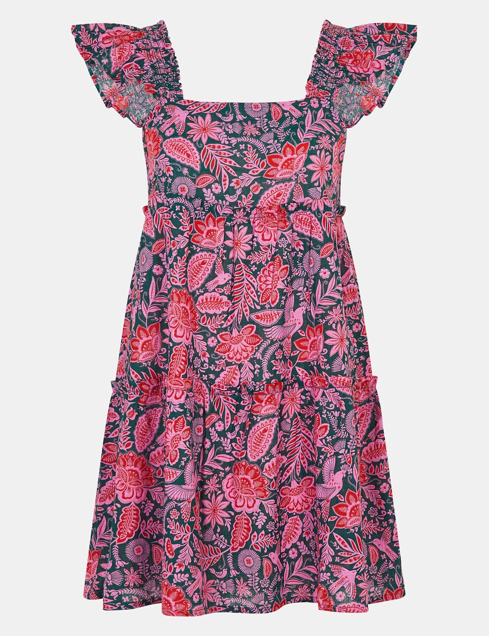 Pure Cotton Floral Mini Beach Dress - image 1