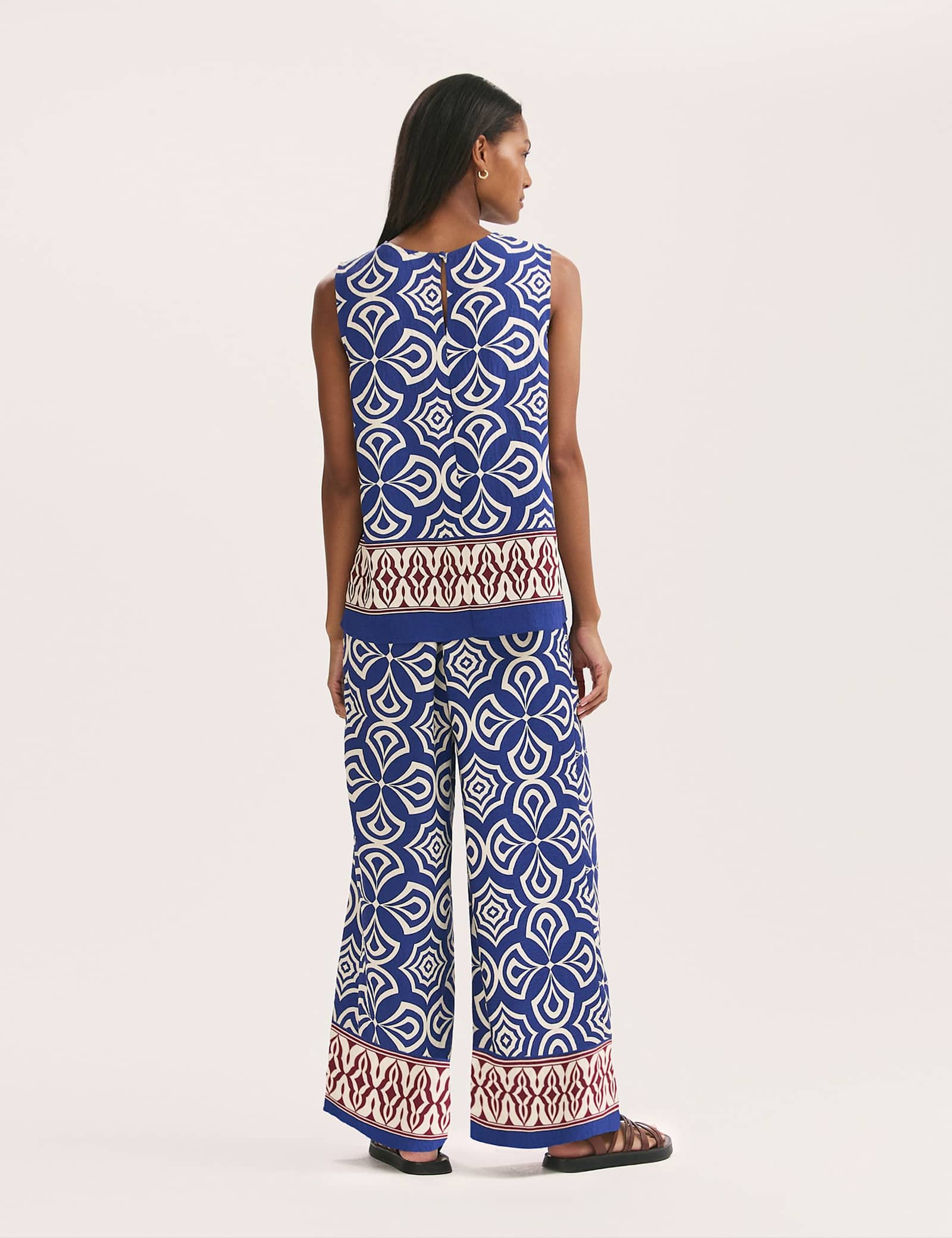 Printed Wide Leg Trousers - image 2