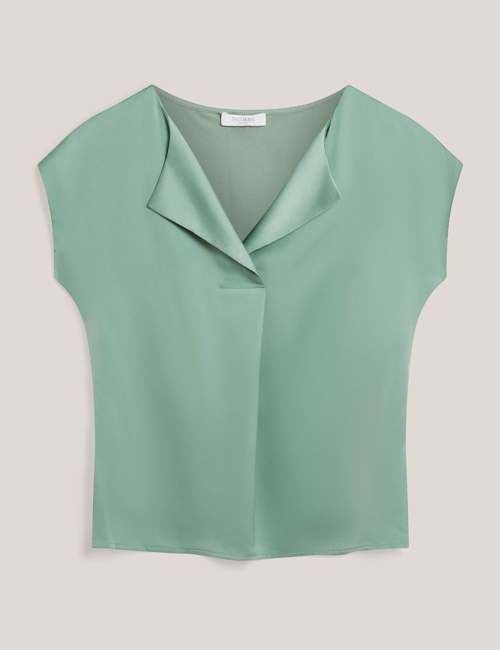 Collarless Cap Sleeve Blouse - image 2