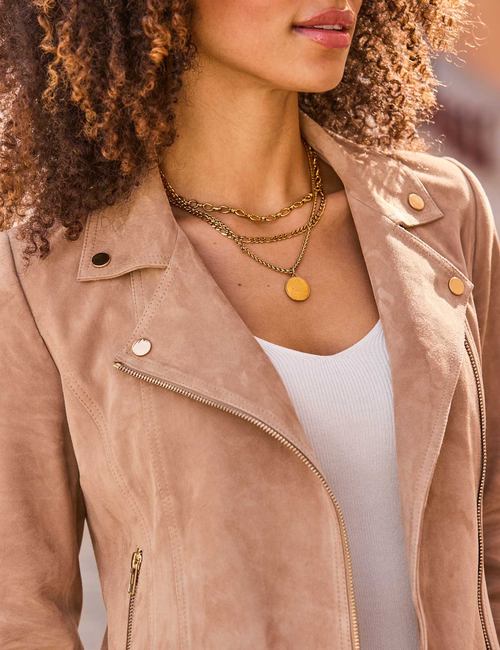 Suede Biker Jacket - image 4