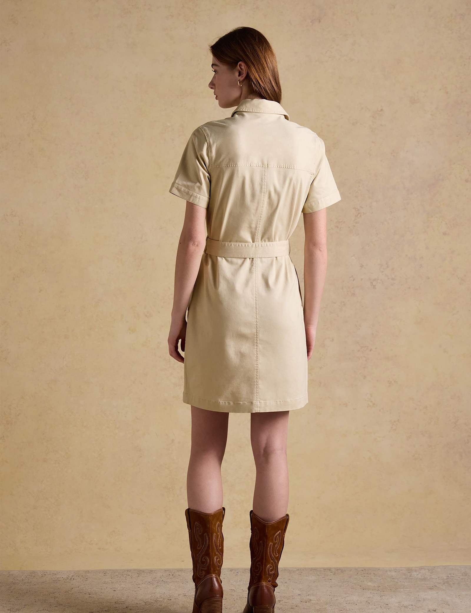 Cotton Rich Belted Utility Shirt Dress - image 5