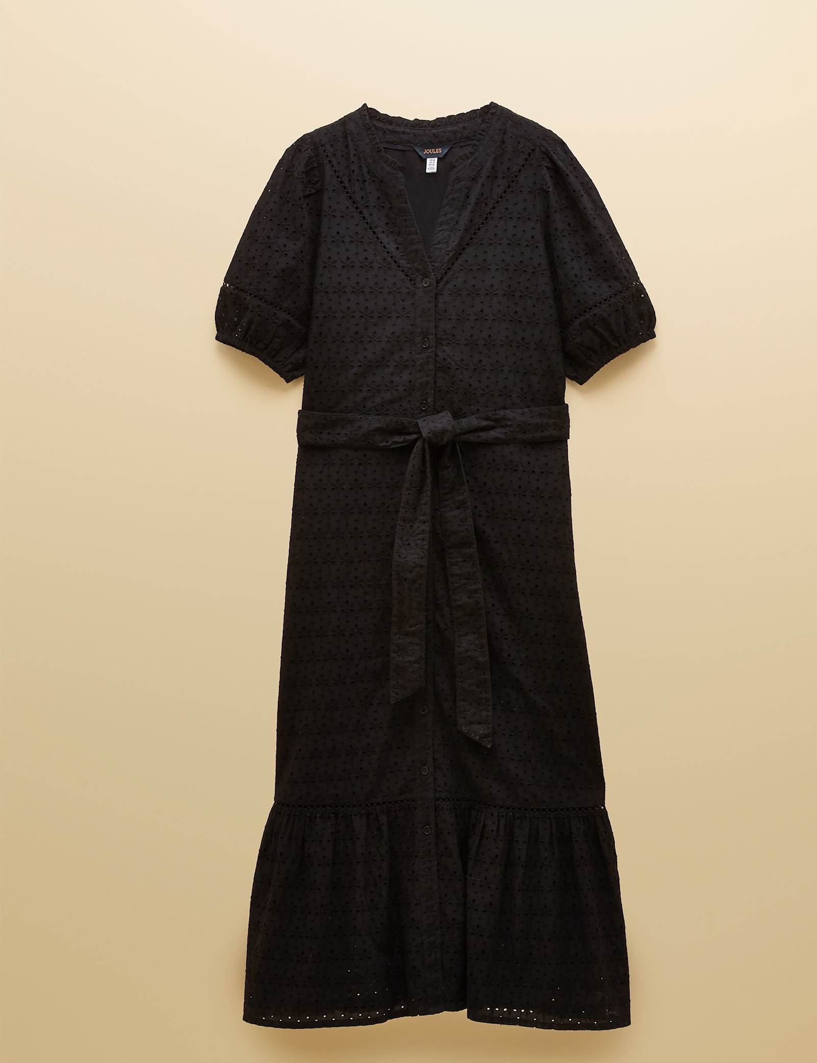 Pure Cotton Broderie V-Neck Midi Shirt Dress - image 2