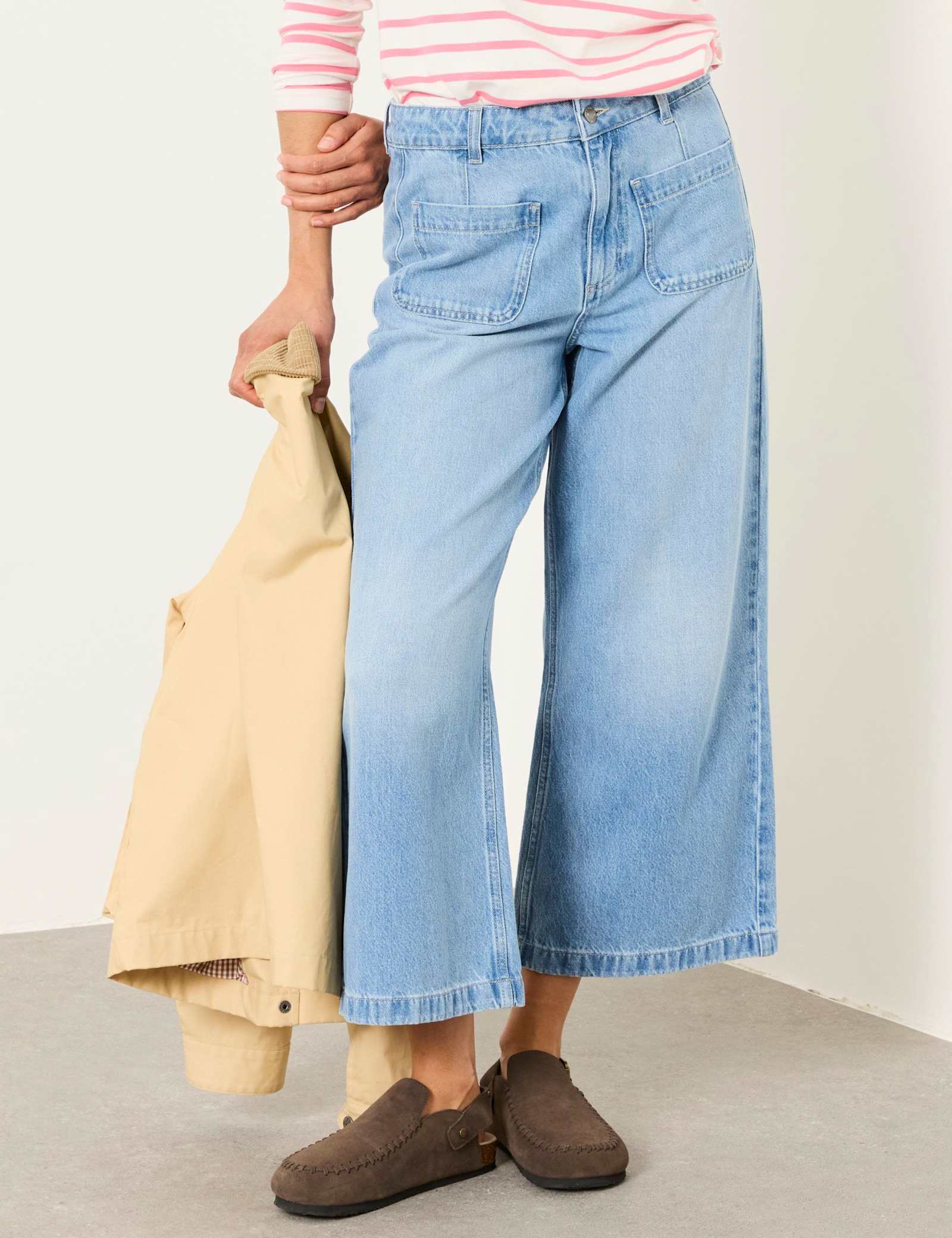 Wide Leg Cropped Jeans - image 3