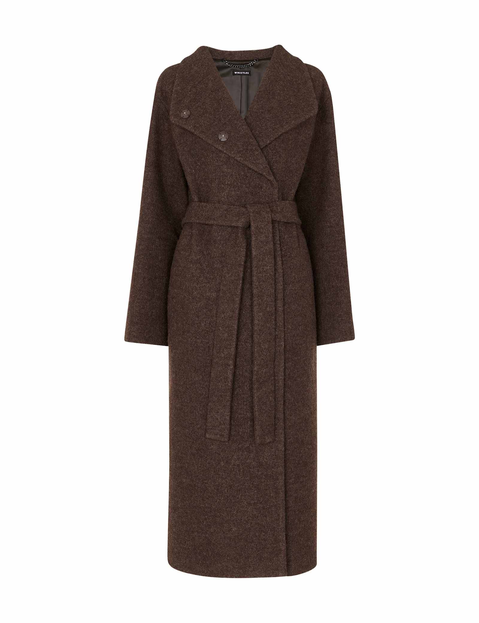 Morgan Pure Wool Belted Funnel Neck Wrap Coat - image 2