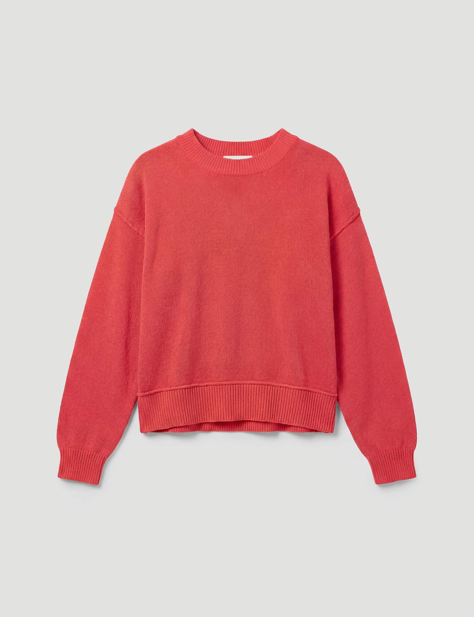 Linen Blend Crew Neck Jumper - image 1