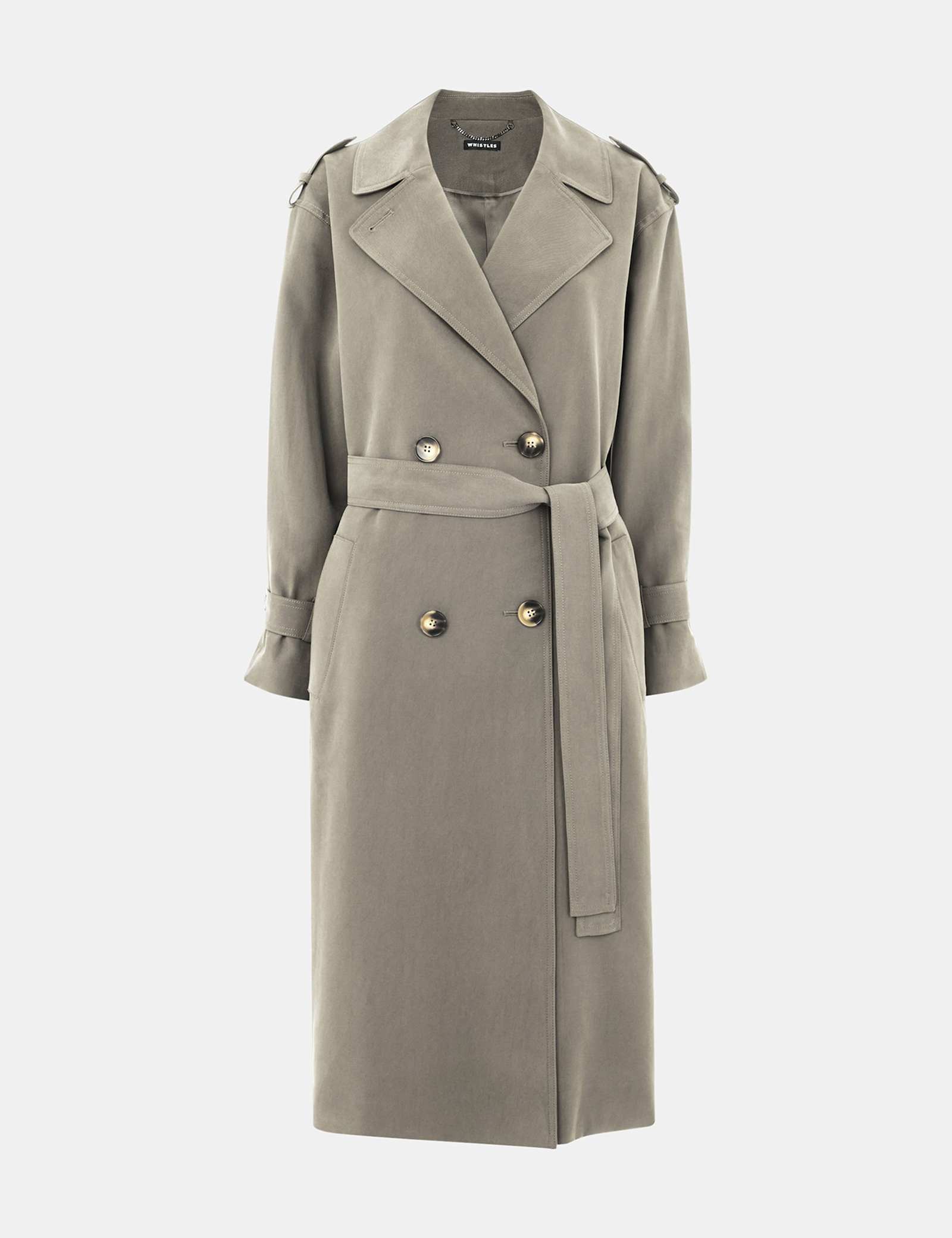 Belted Double Breasted Trench Coat - image 1