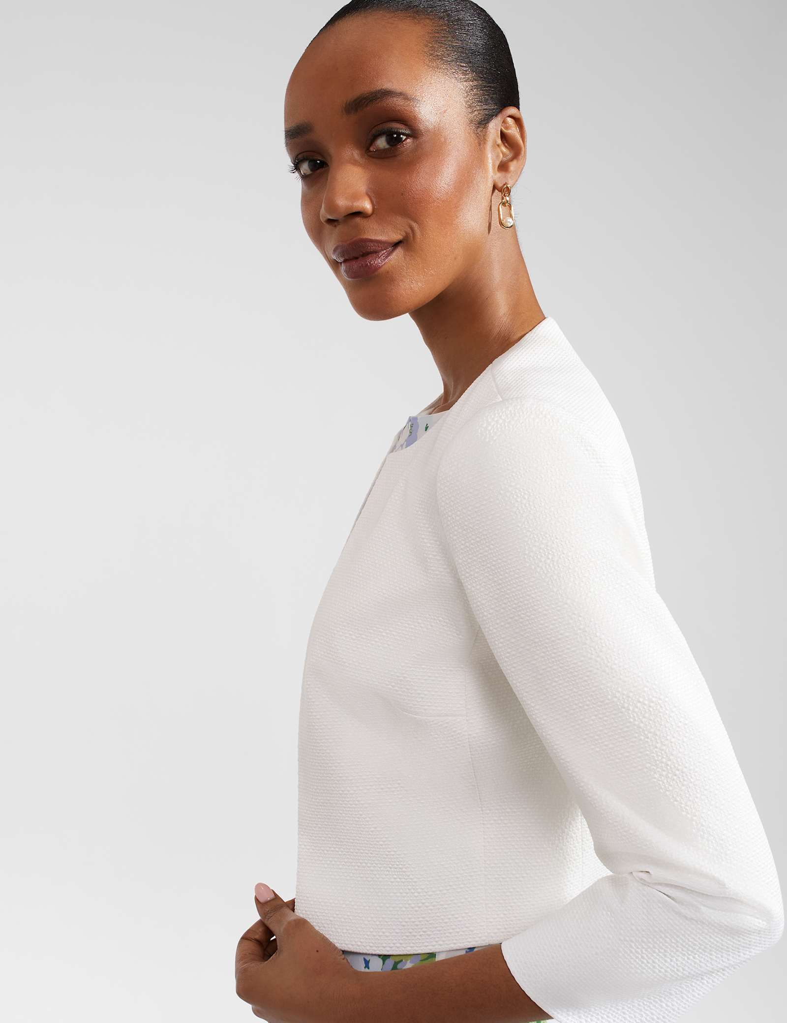 Cropped Blazer - image 3