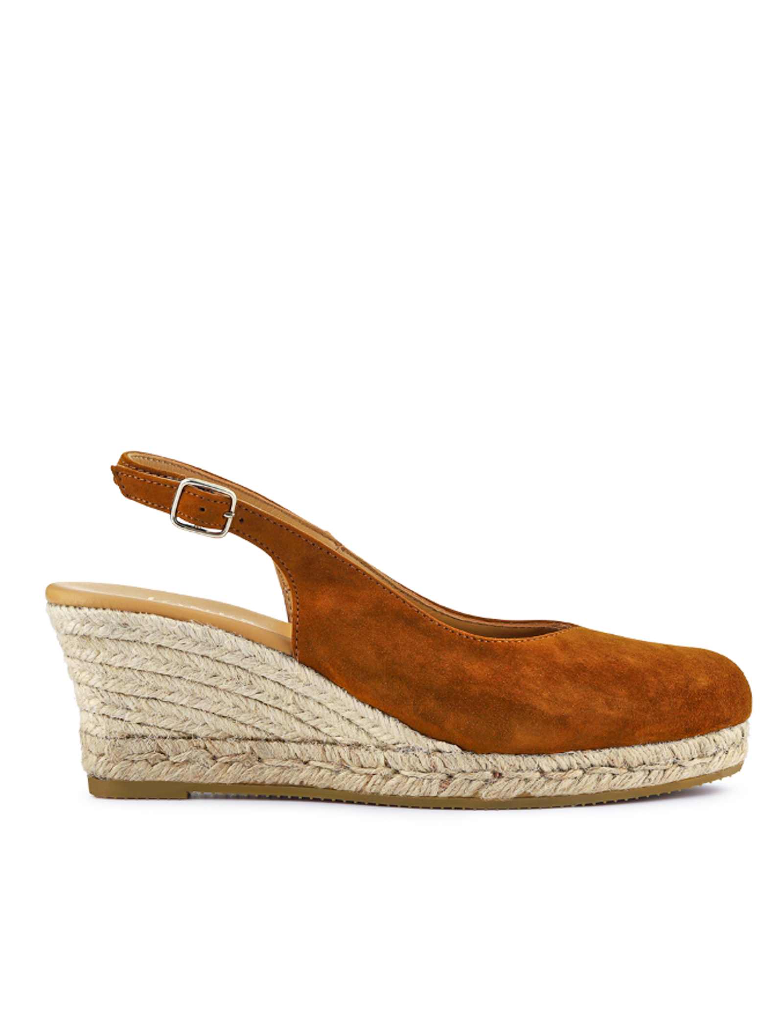 Suede Wedge Slingback Shoes - image 2