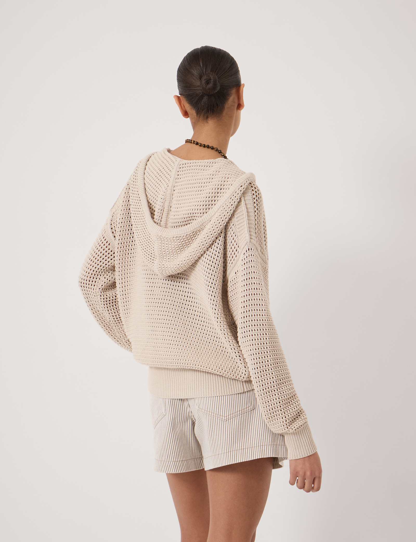 Pure Cotton Openstitch V-Neck Hoodie - image 4