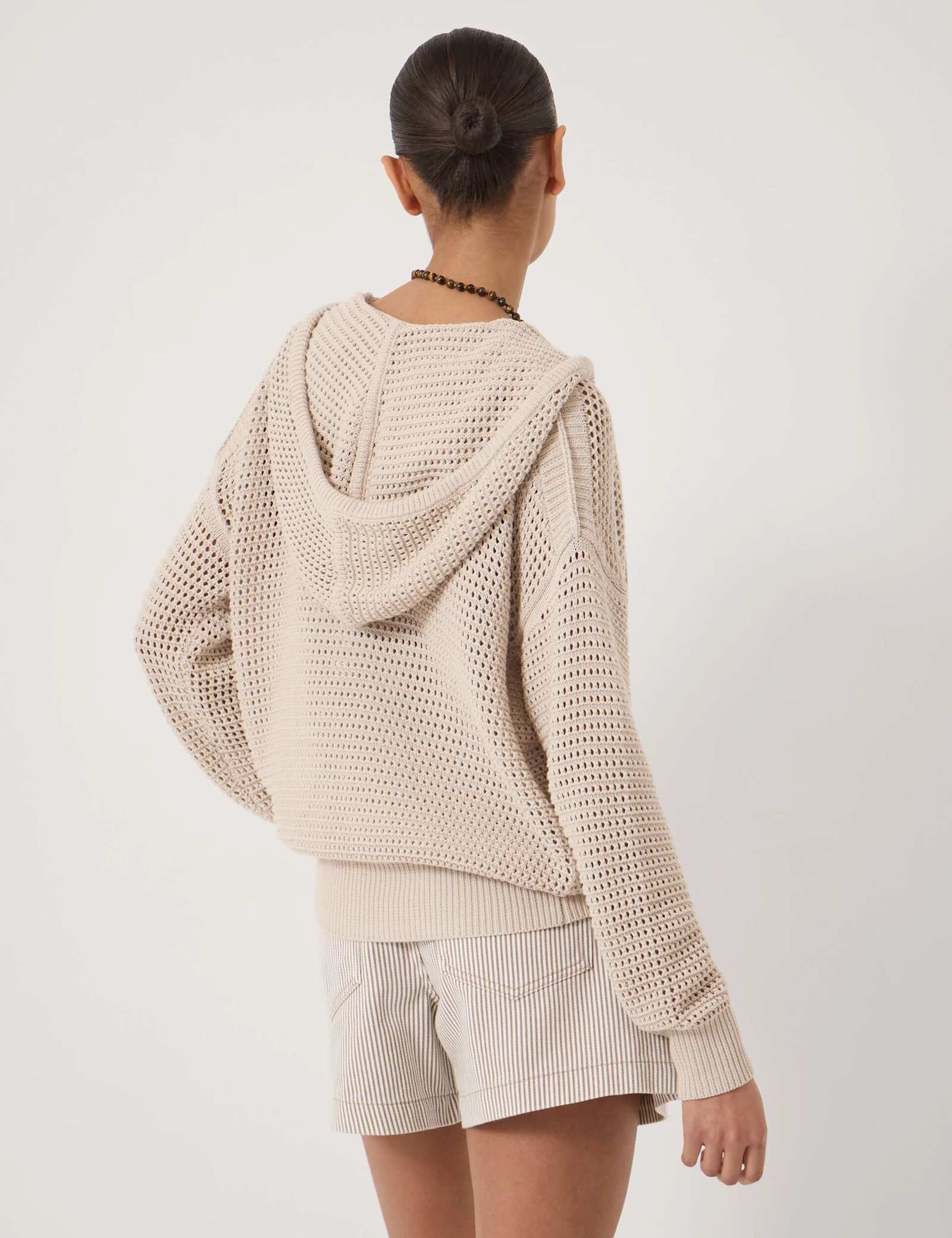 Pure Cotton Openstitch V-Neck Hoodie - image 3