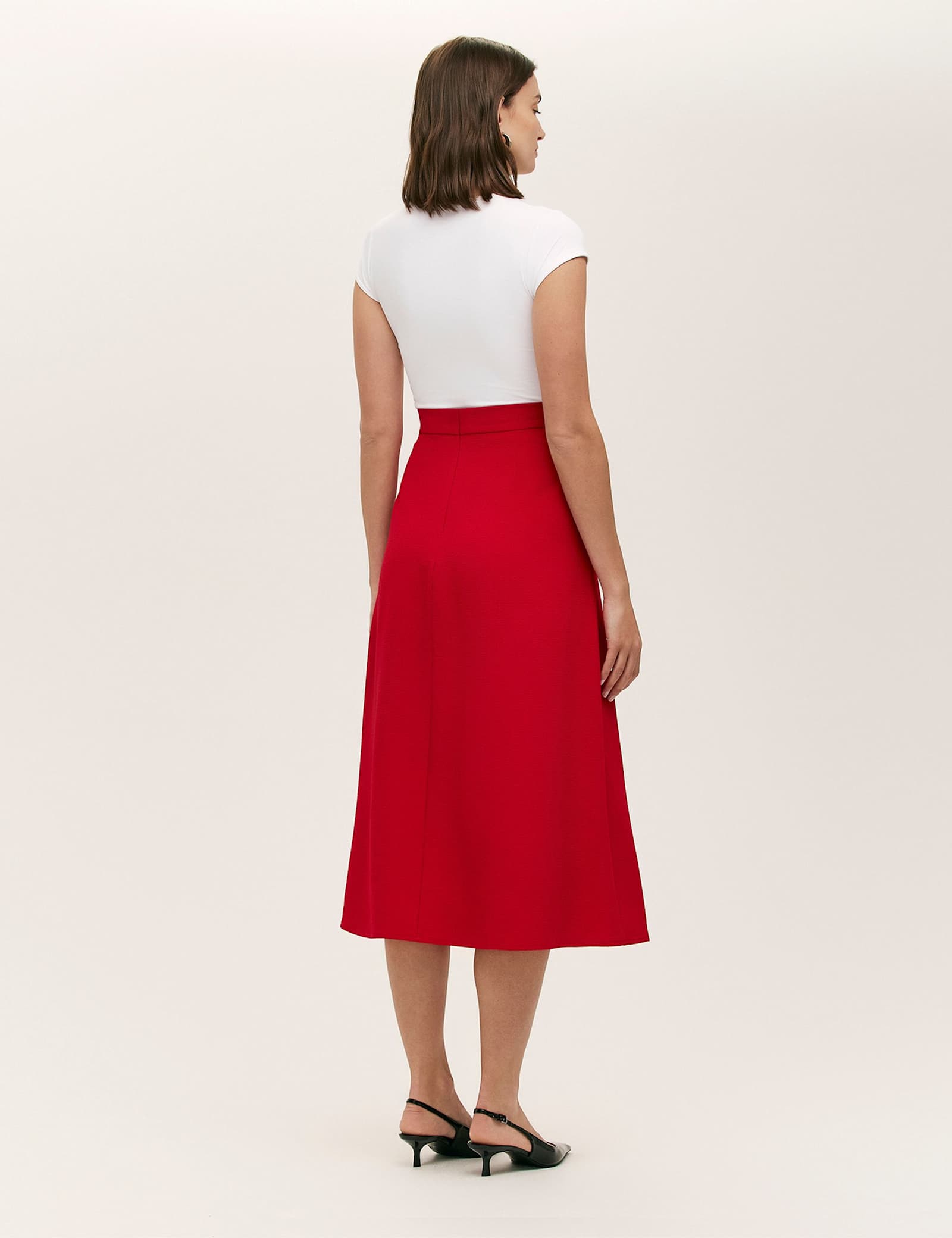 Crepe Midi A-Line Skirt - image 4