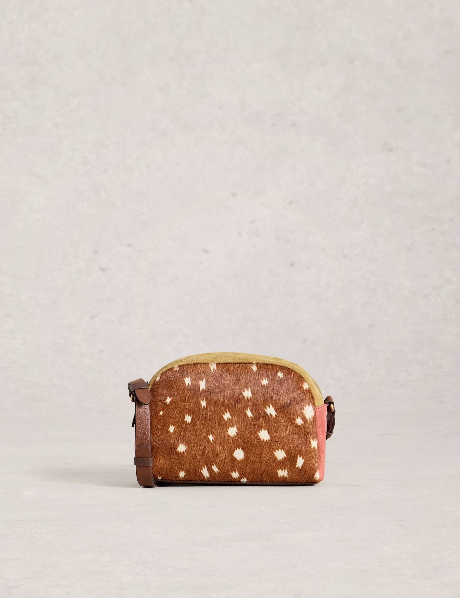 Leather Colour Block Cross Body Bag - image 1