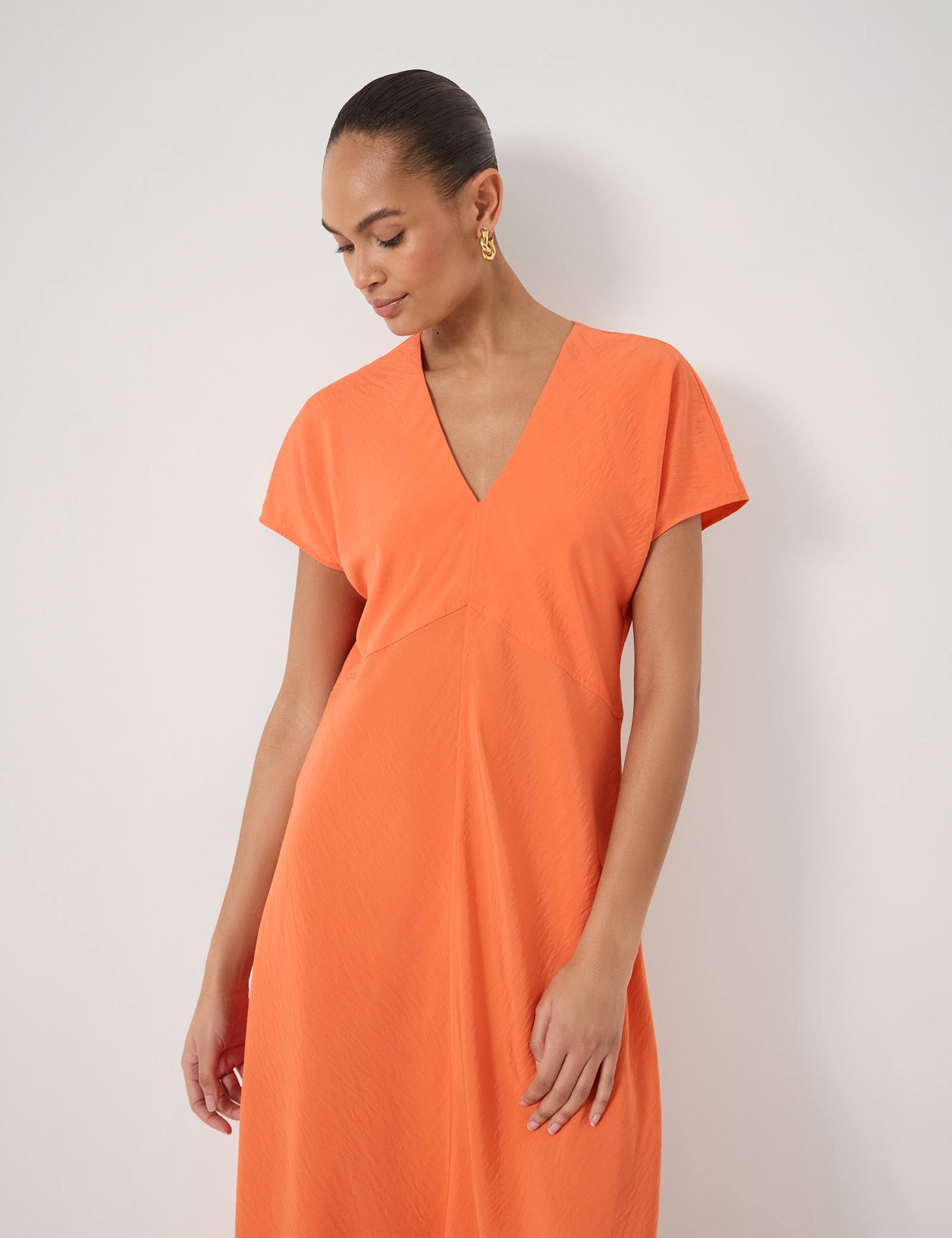 V-Neck Midi Tea Dress - image 3
