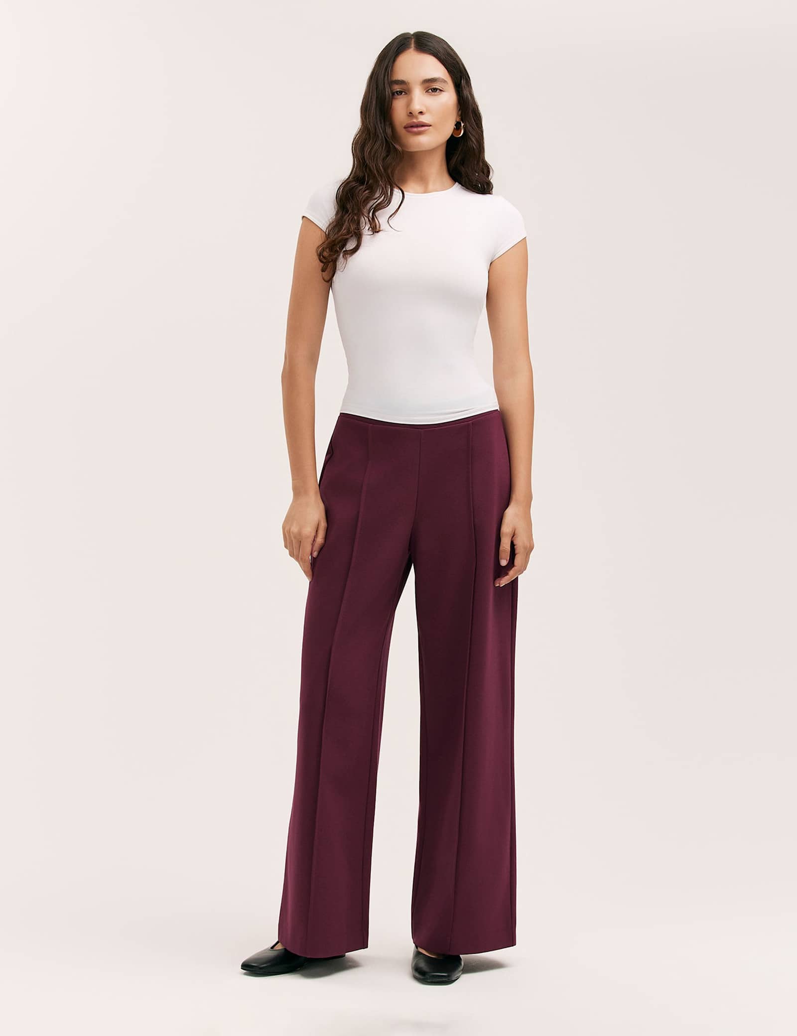 Jersey Elasticated Waist Wide Leg Trousers - image 4