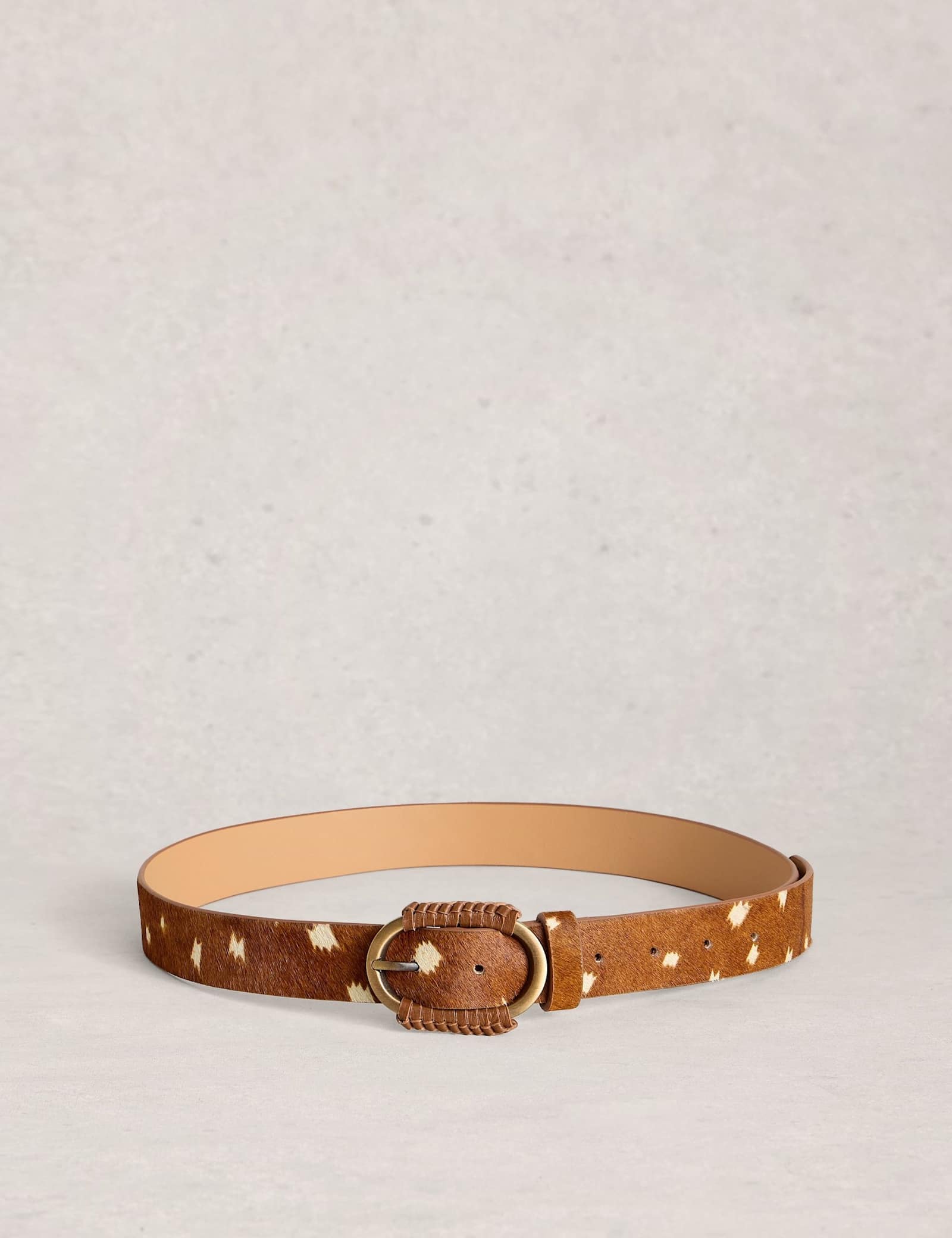 Leather Animal Print Jeans Belt - image 2