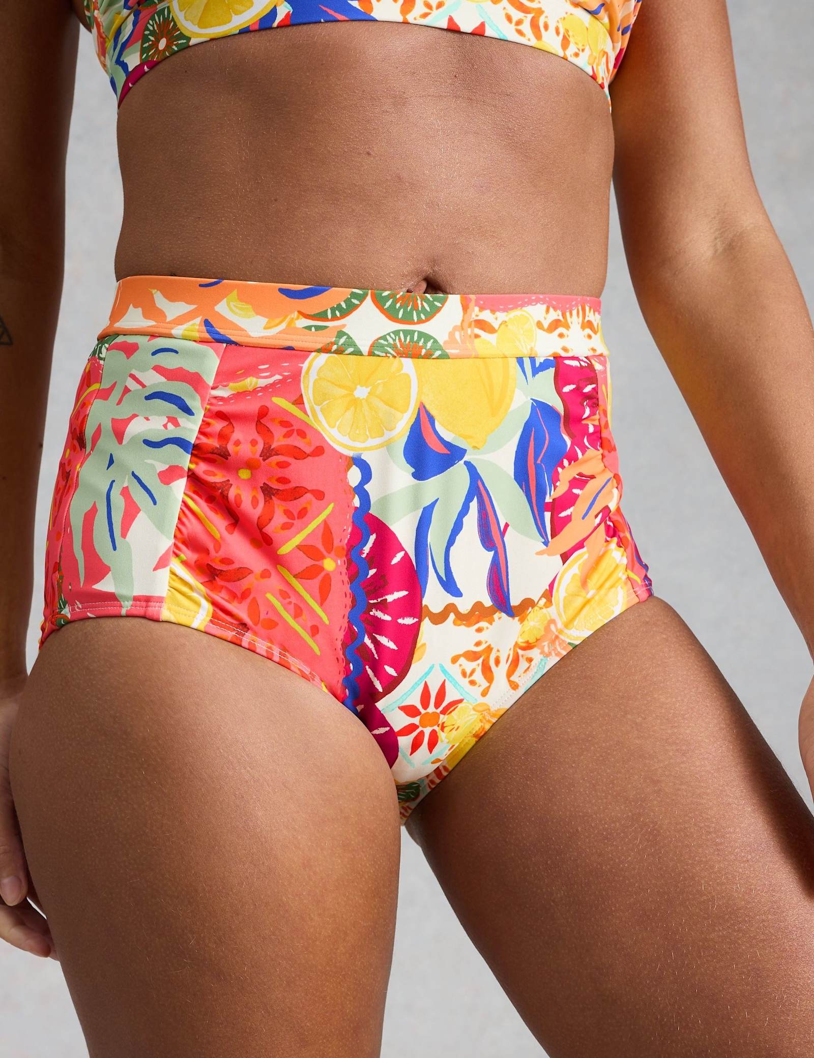 Printed High Waisted Bikini Bottoms - image 4