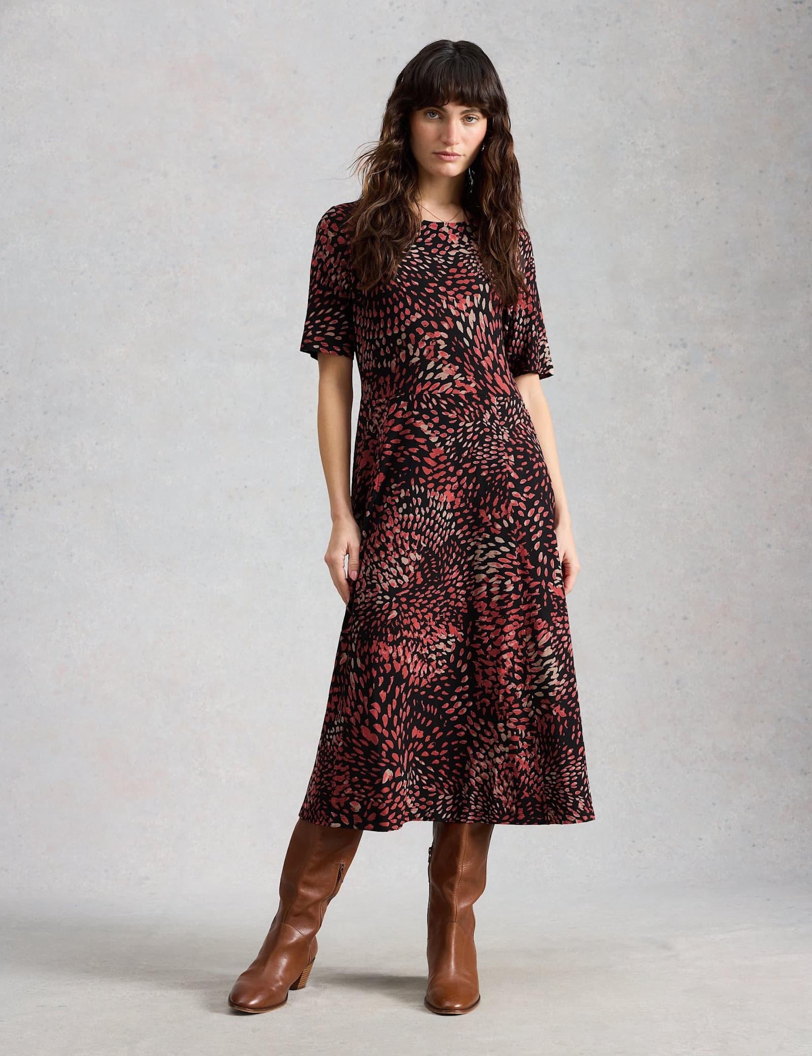 Jersey Printed Midi T-Shirt Dress - image 2