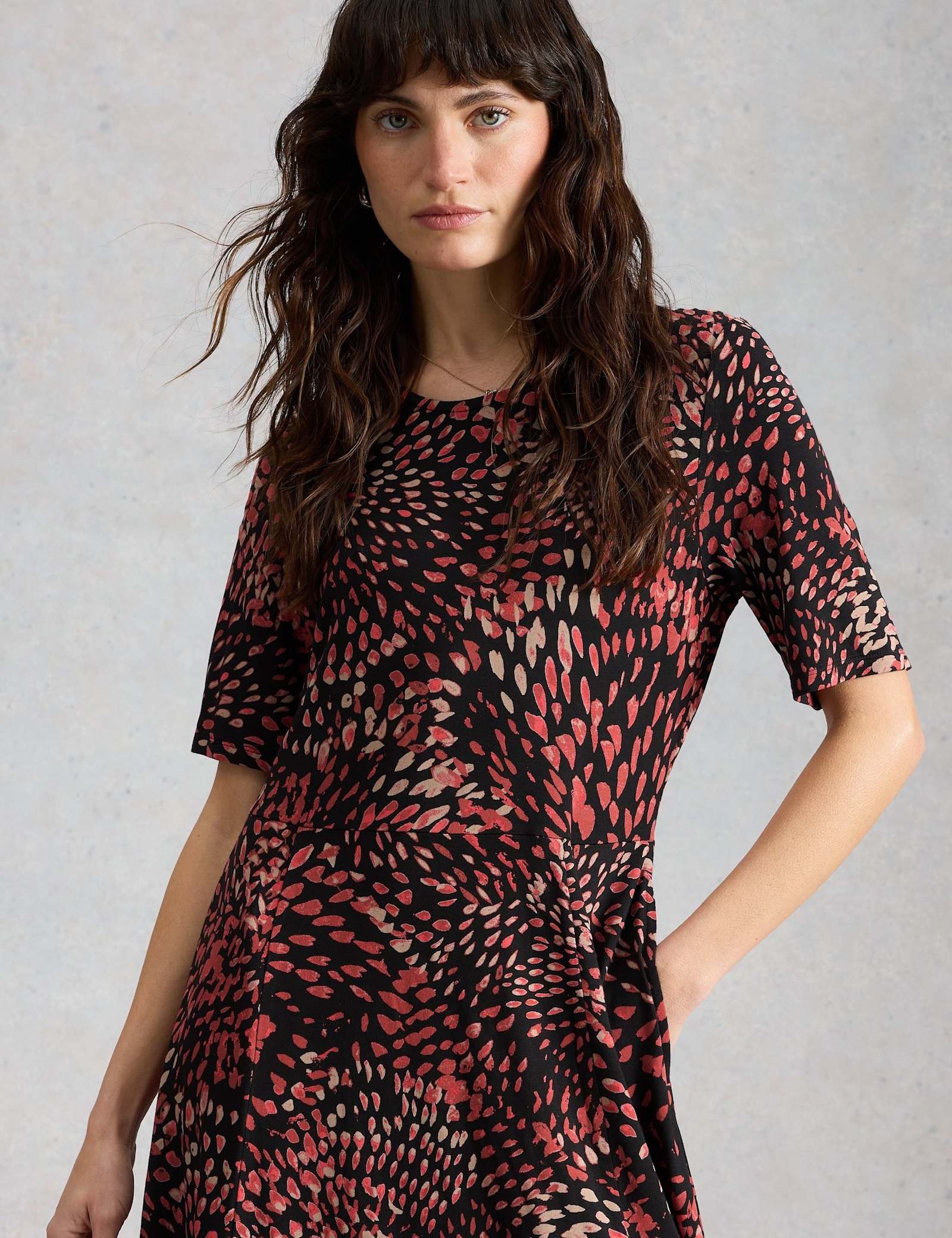 Jersey Printed Midi T-Shirt Dress - image 4