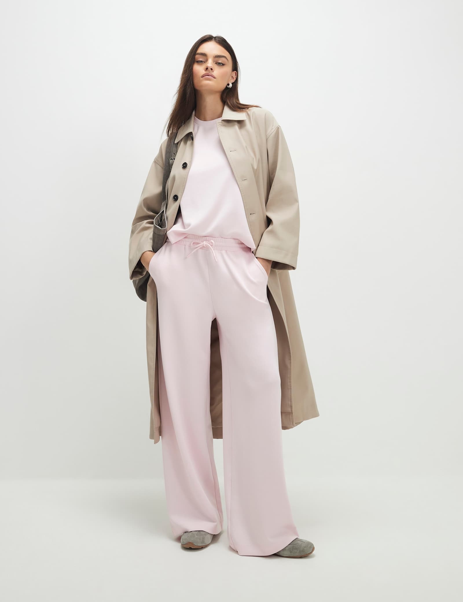 Neoprene Wide Leg Joggers - image 1