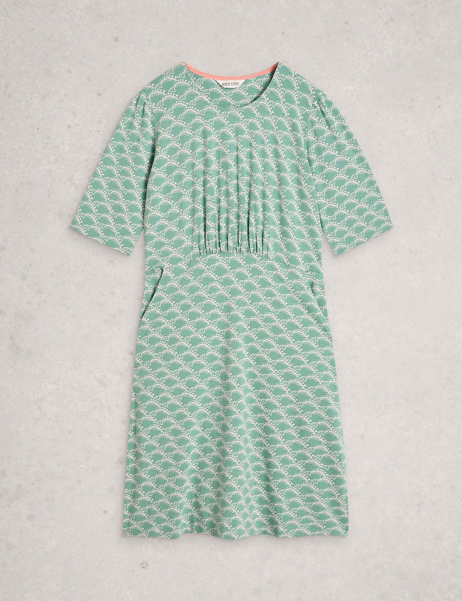 Jersey Printed Mini Waisted Dress - image 1