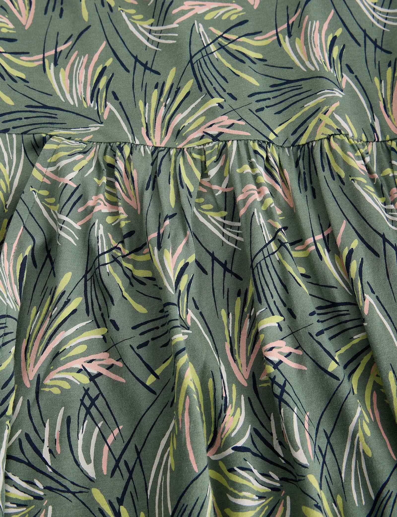 Jersey Floral Midi Waisted Dress - image 3