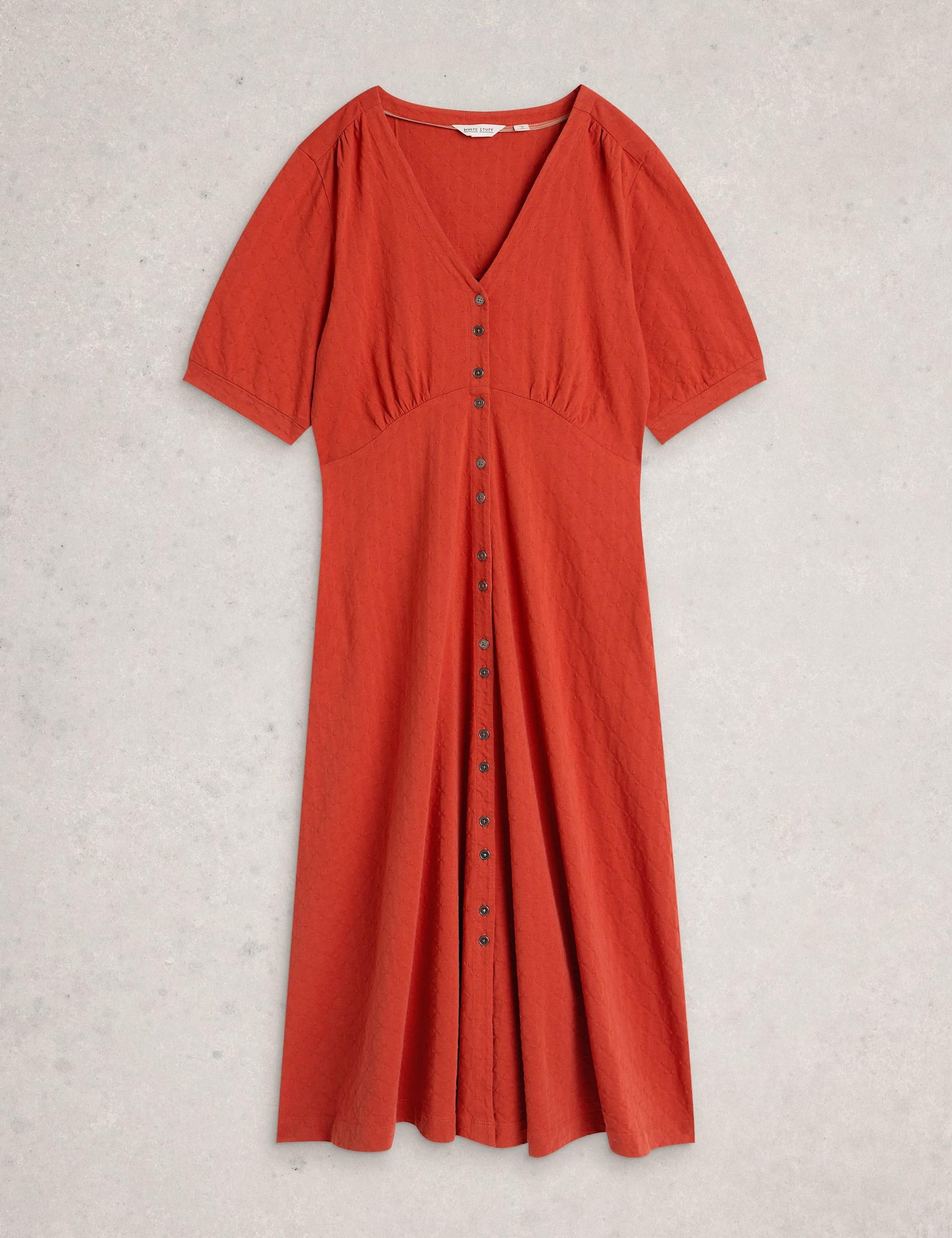Pure Cotton Jersey Midi Waisted Dress - image 1