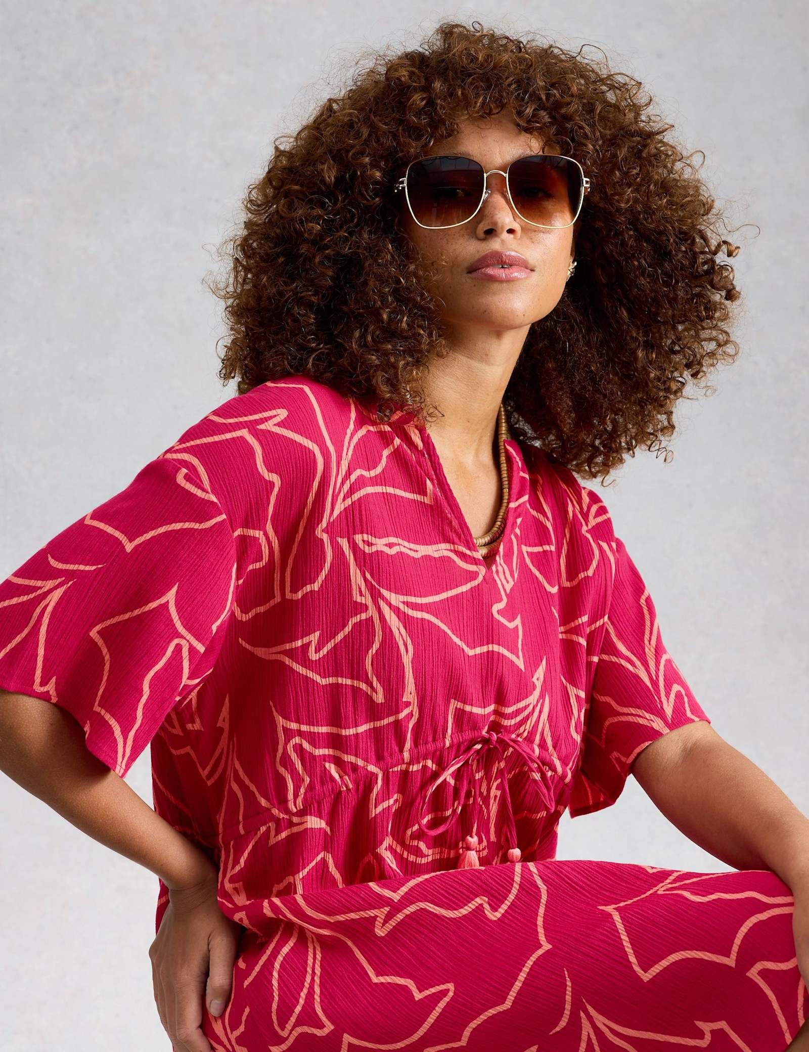 Pure Cotton Printed Mini Beach Dress - image 5