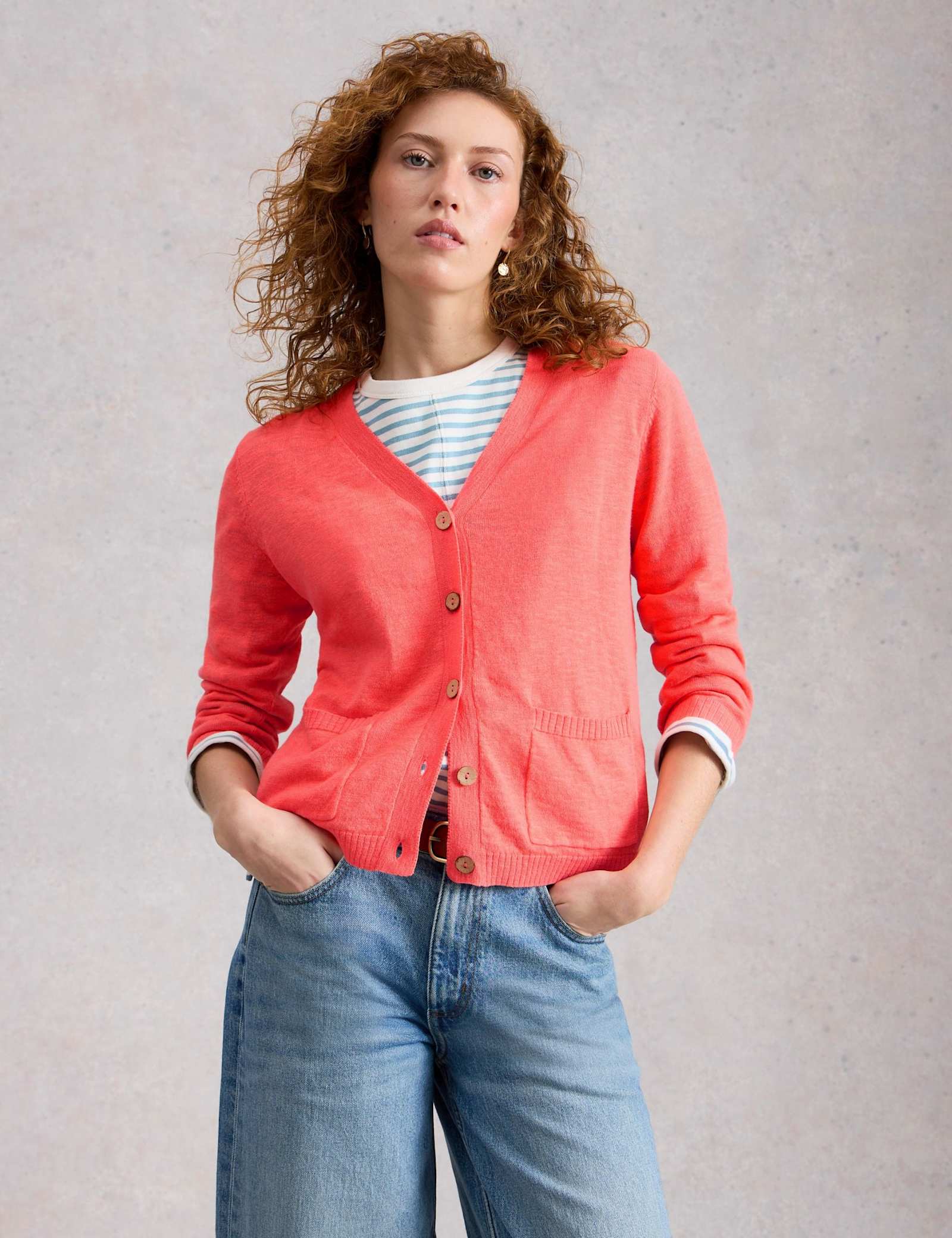 Cotton Rich V-Neck Cardigan - image 3